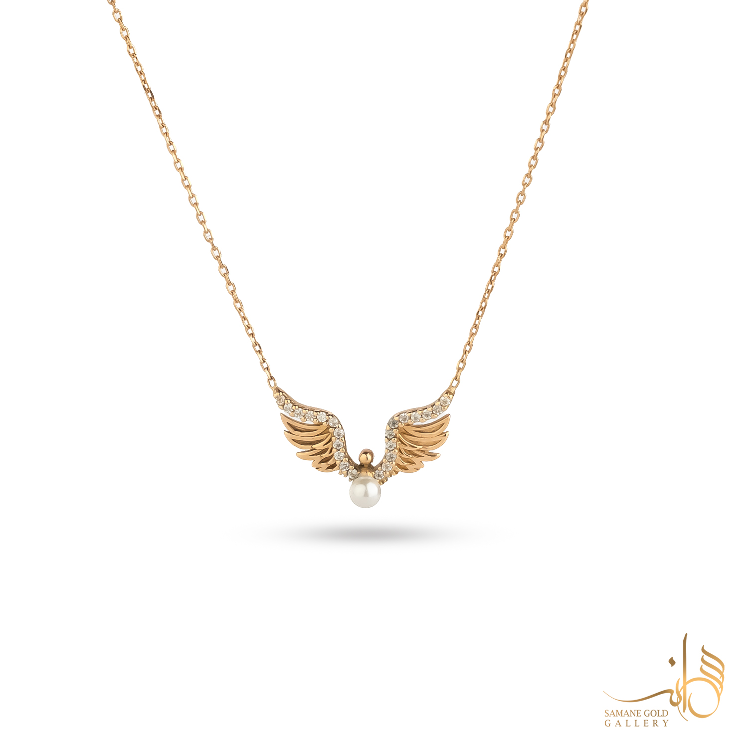 گردنبند طلا آنجل و مروارید