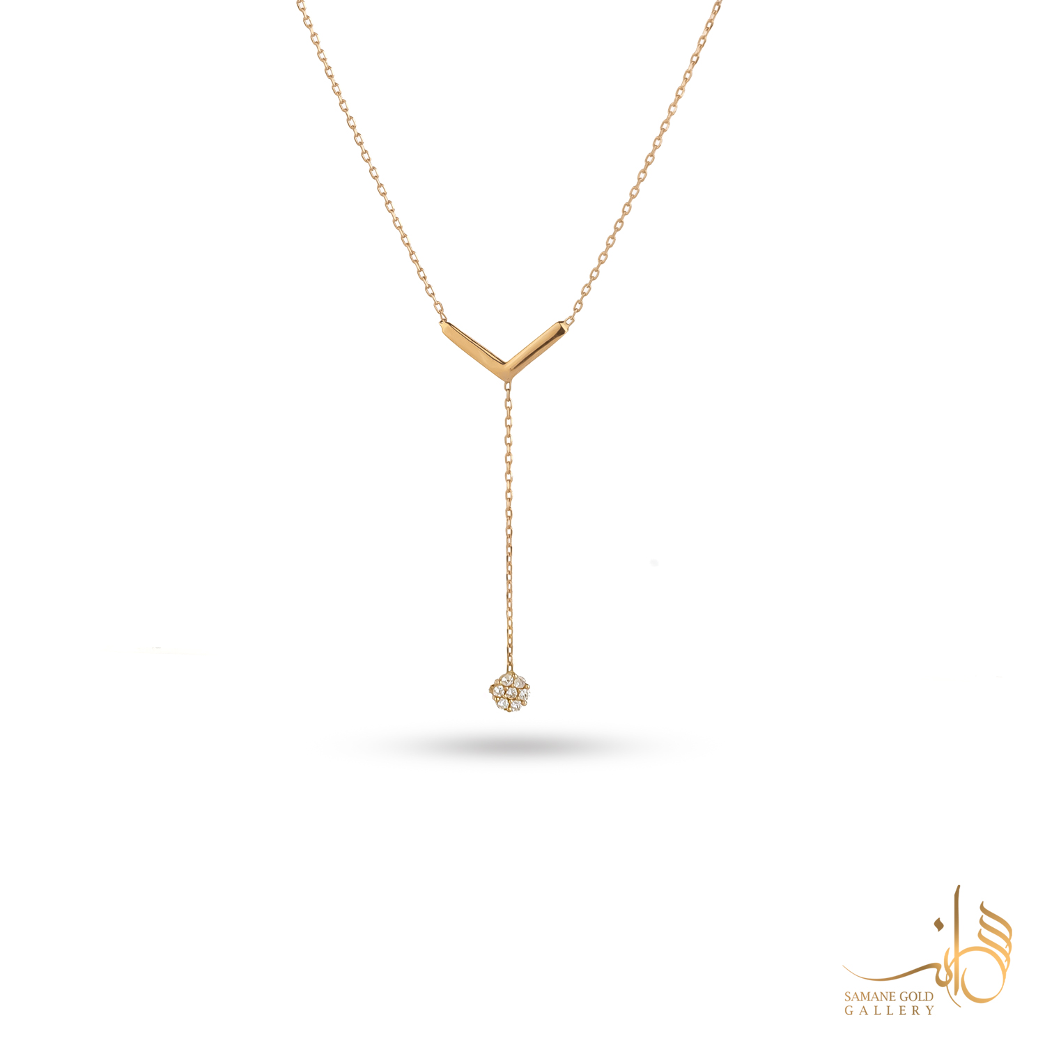 گردنبند طلا کراواتی وی و فلاور