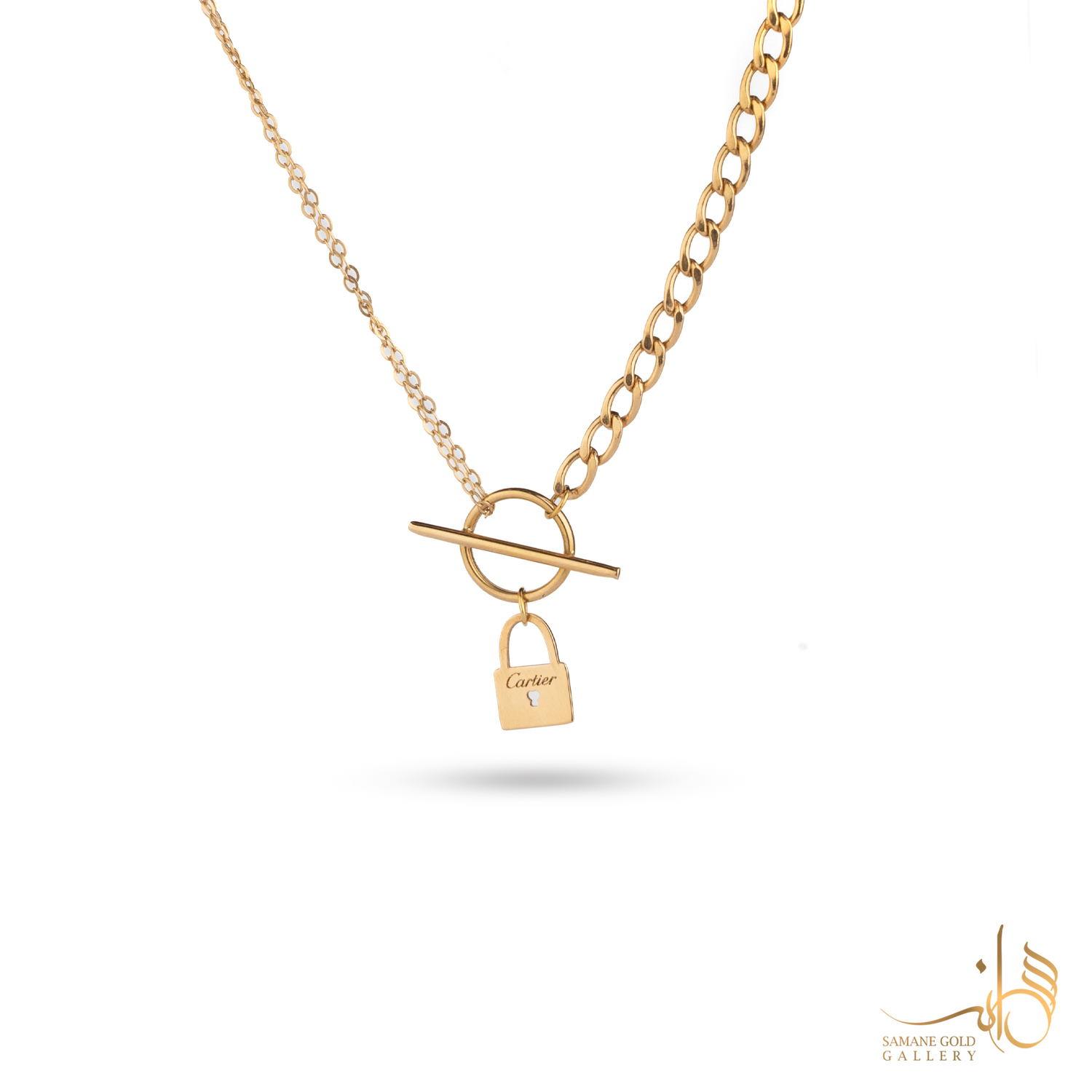 گردنبند طلا تیفانی آویز قفل
