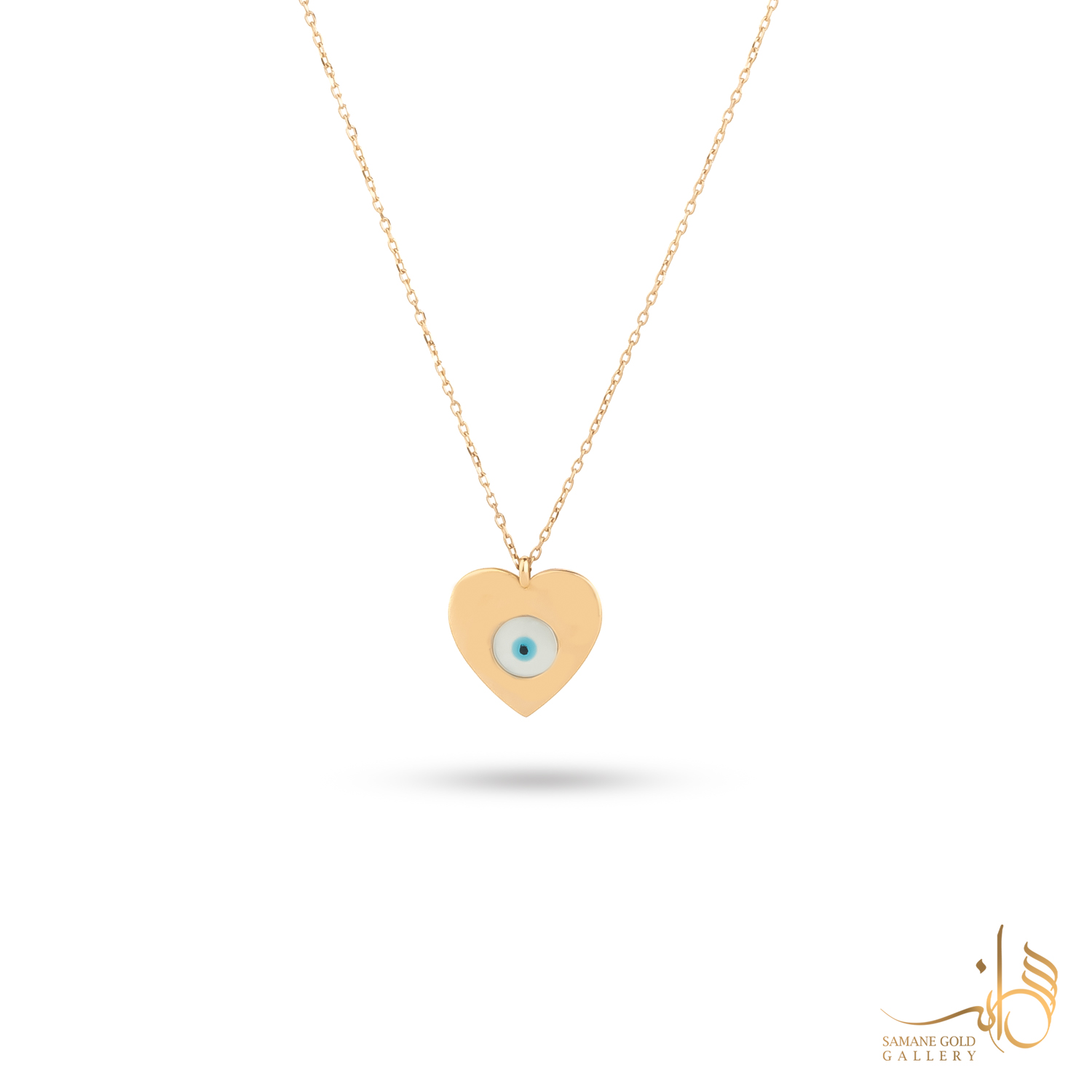 گردنبند طلا قلب و چشم
