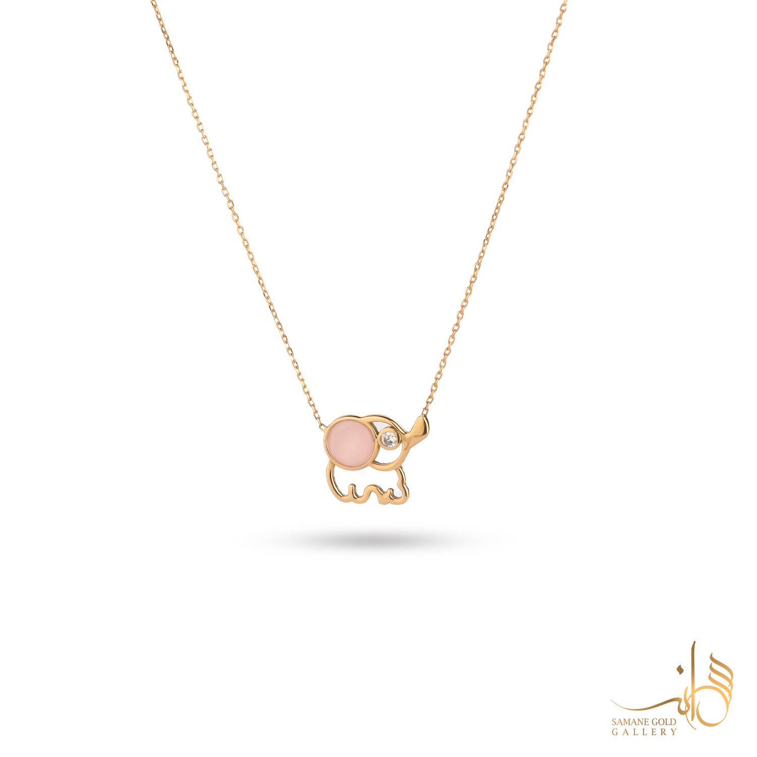 گردنبند فیل گوش صورتی