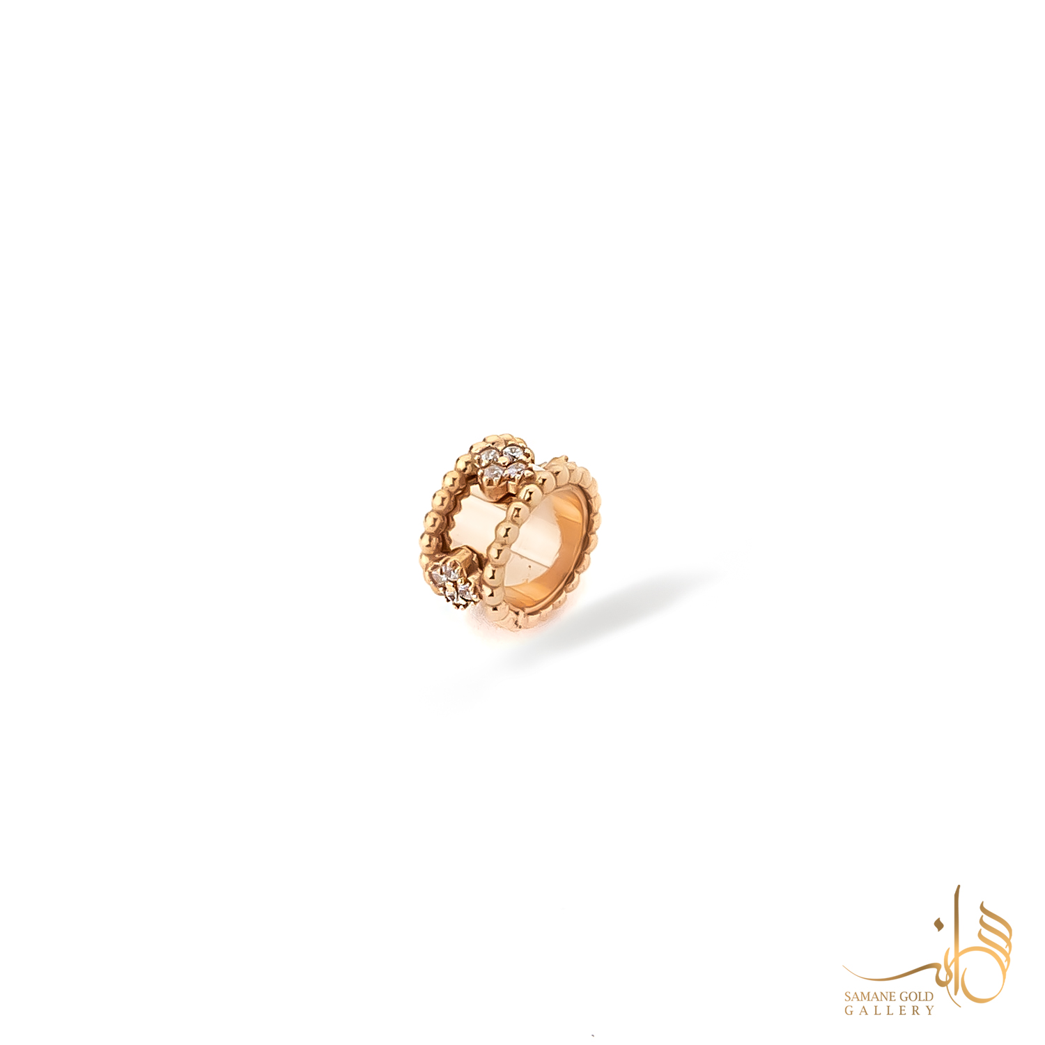 آویز طلا ونکلیف نگین‌دار رزگلد