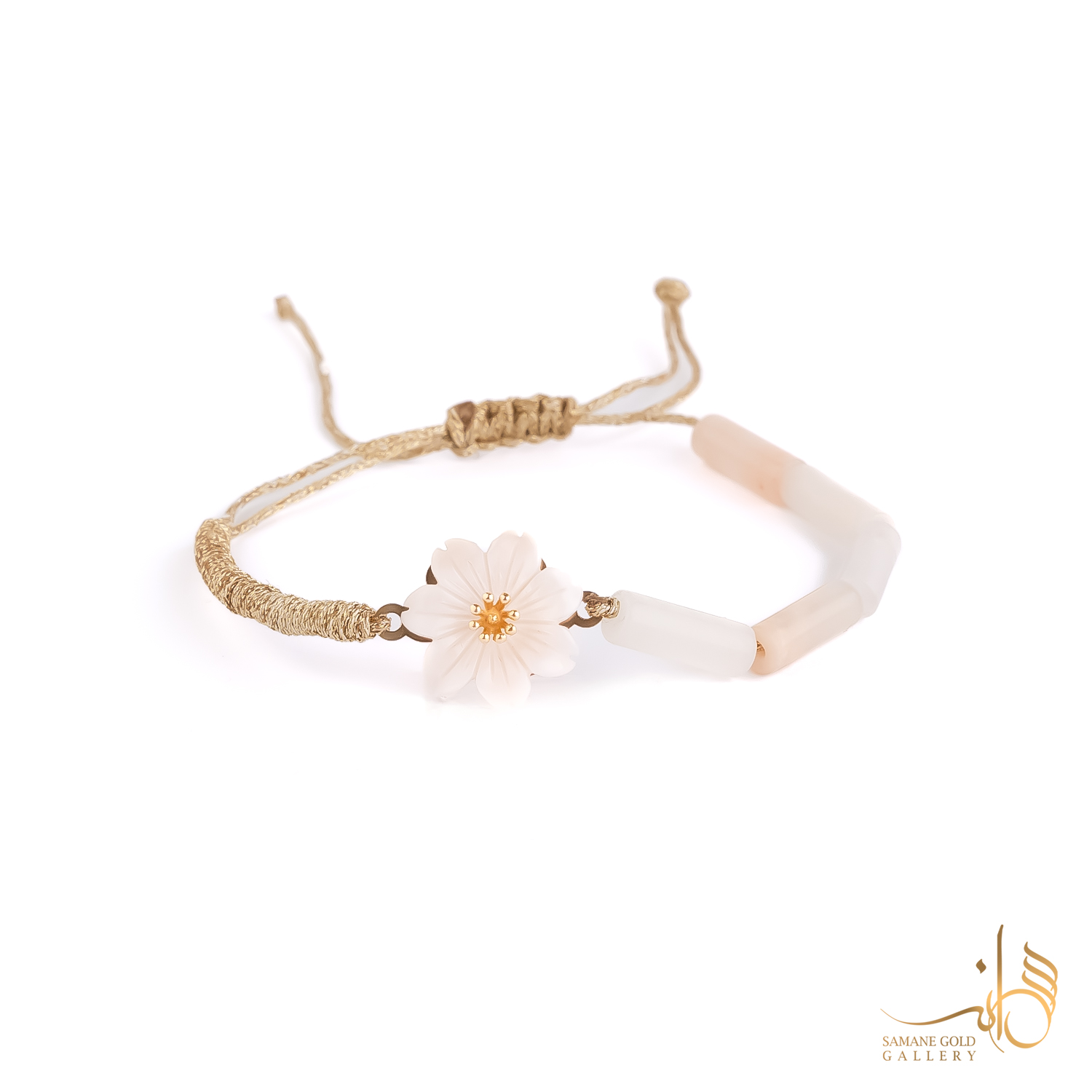 دونه دستبندی طلا گل مرجان