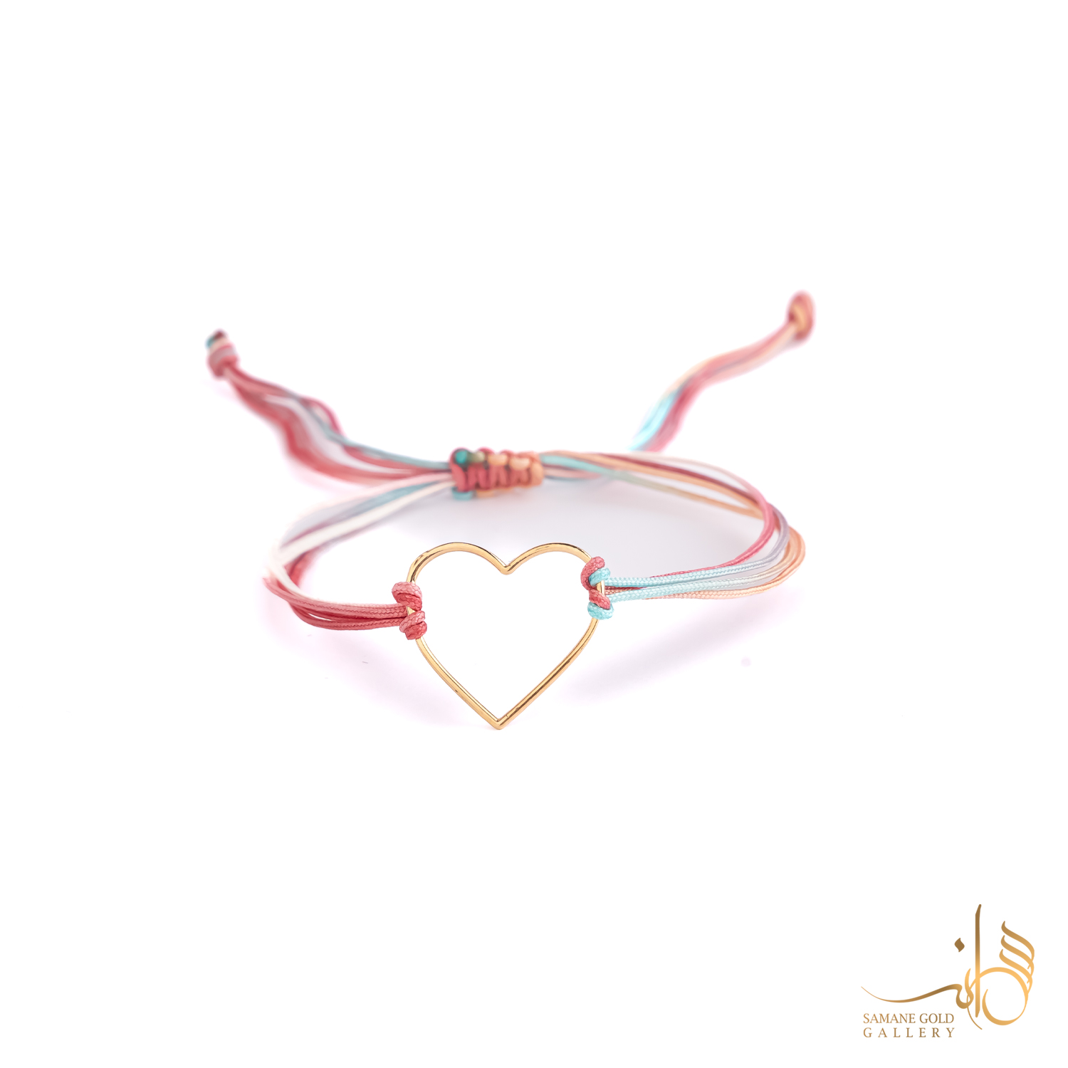 دونه دستبندی طلا قلب مفتولی