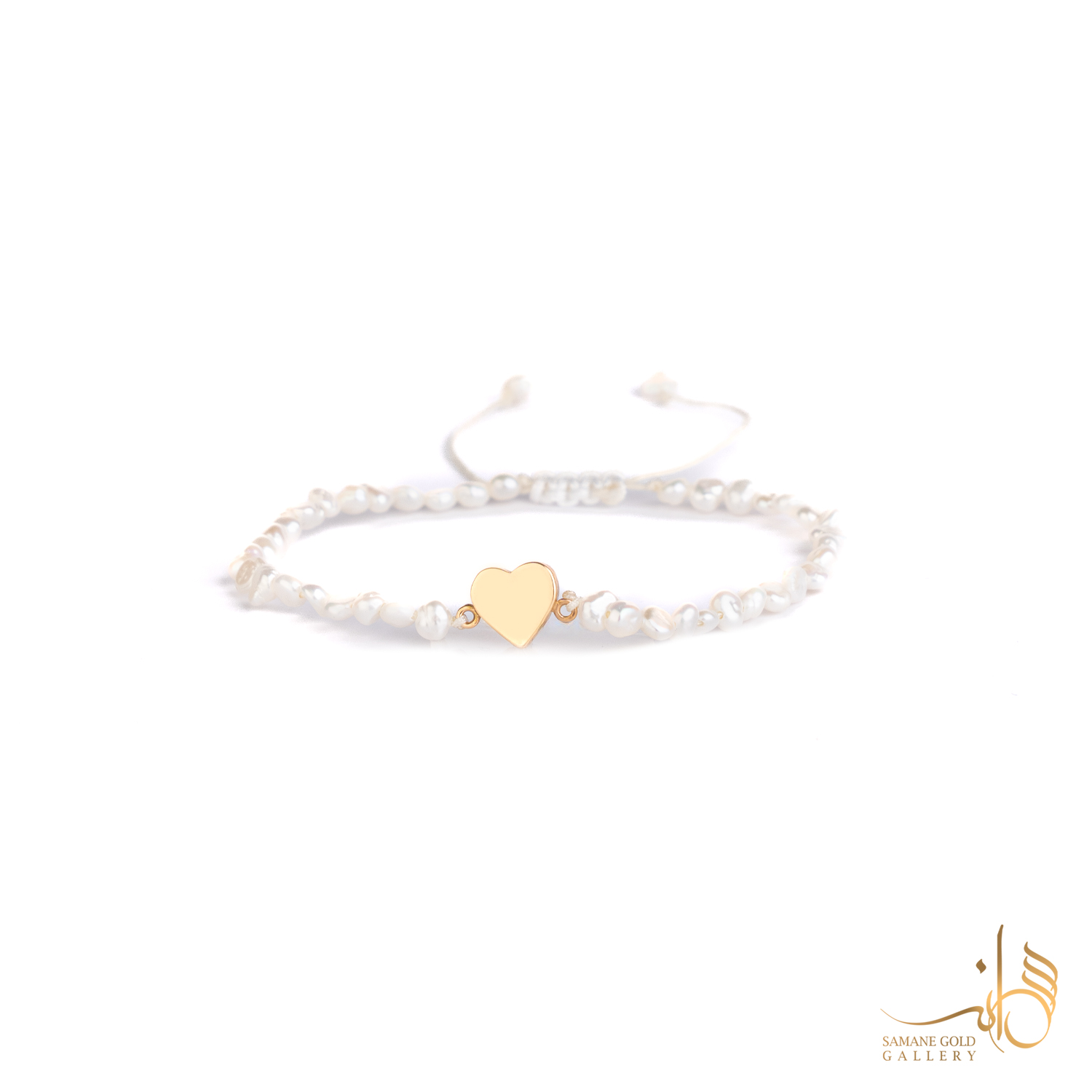 دونه دستبندی طلا قلب آینه ای