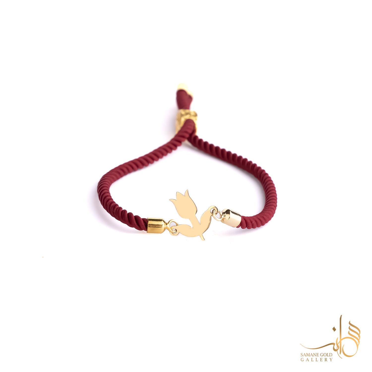 دونه دستبندی طلا گل لاله