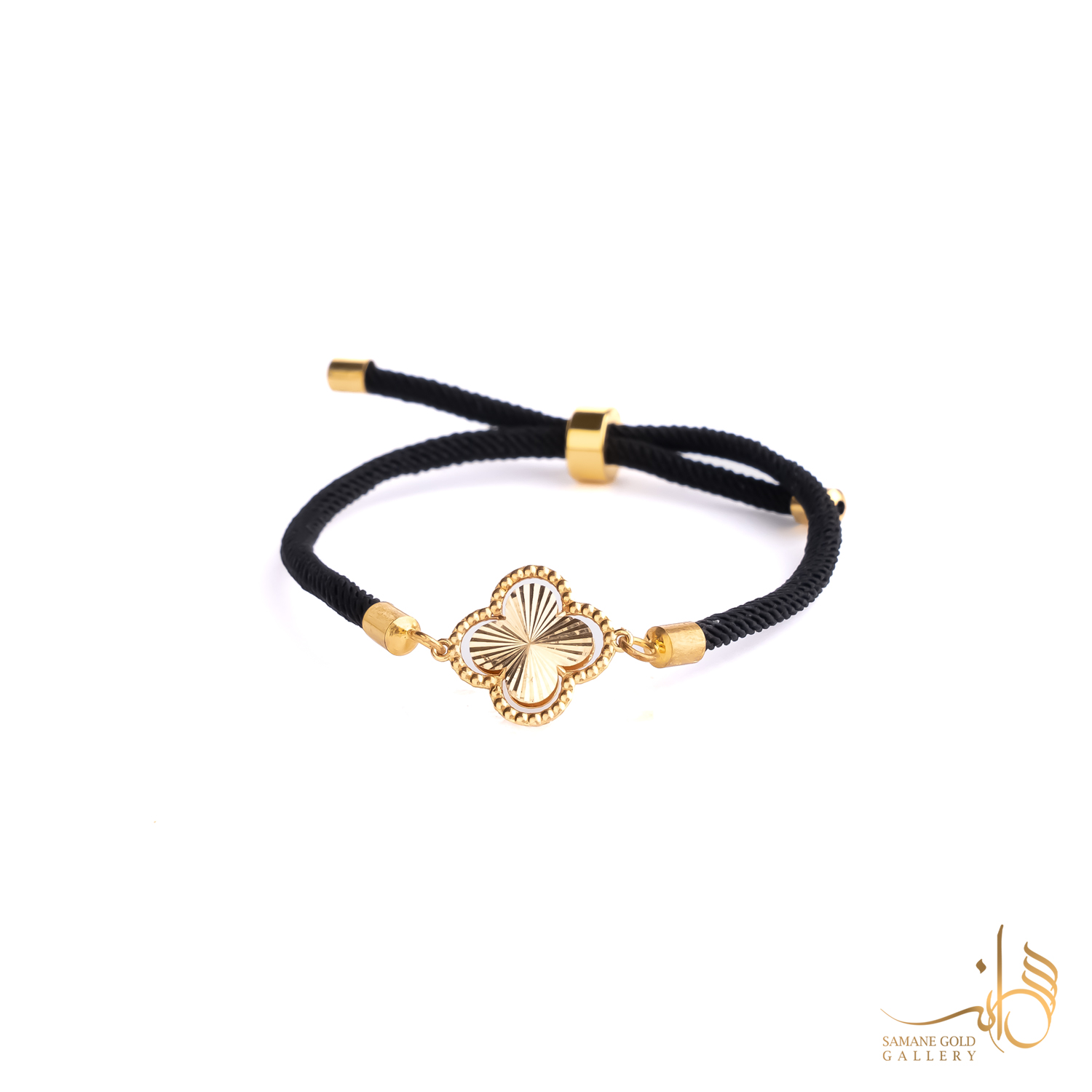 دونه دستبندی طلا ونکلیف تراش‌دار