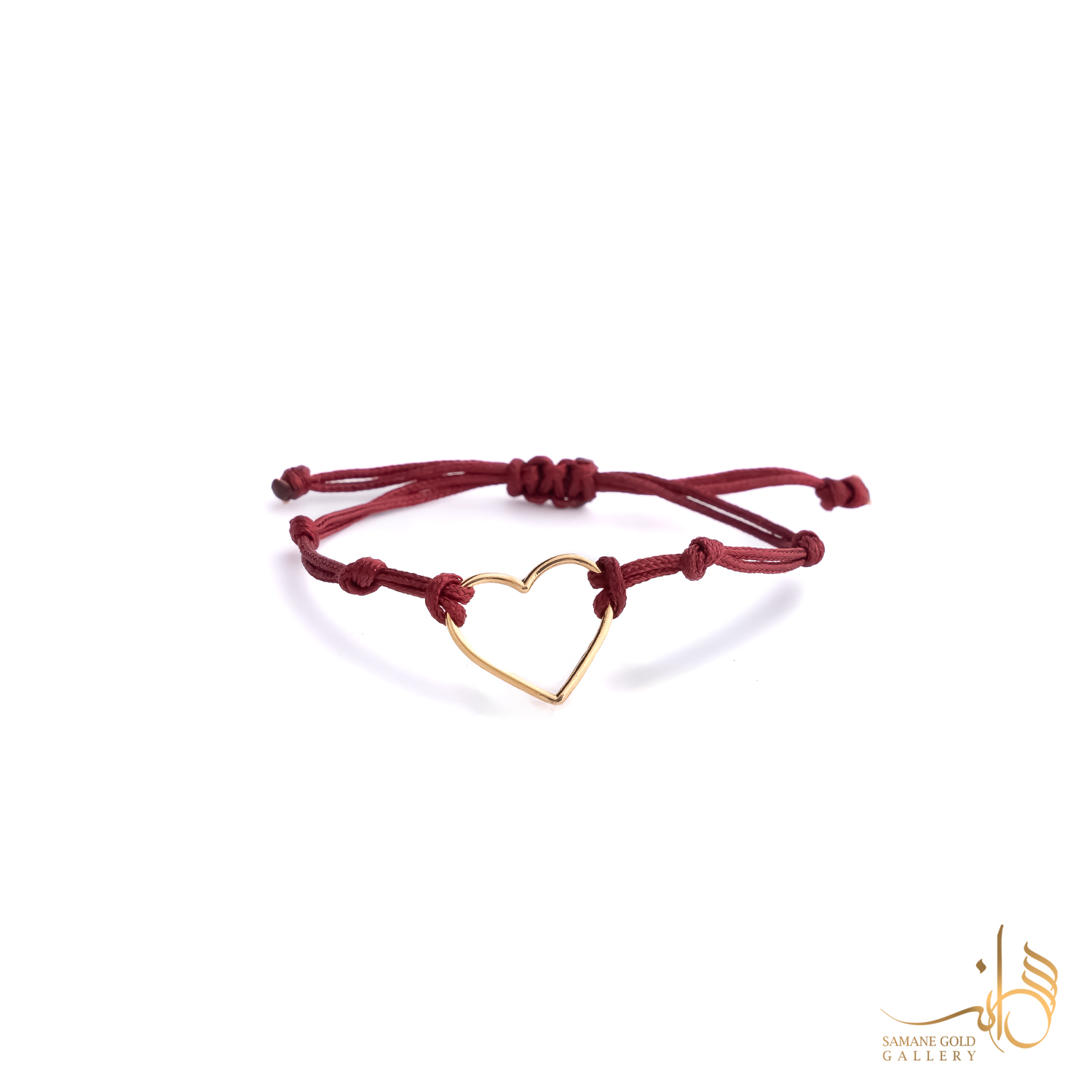 دونه دستبندی طلا قلب مفتولی
