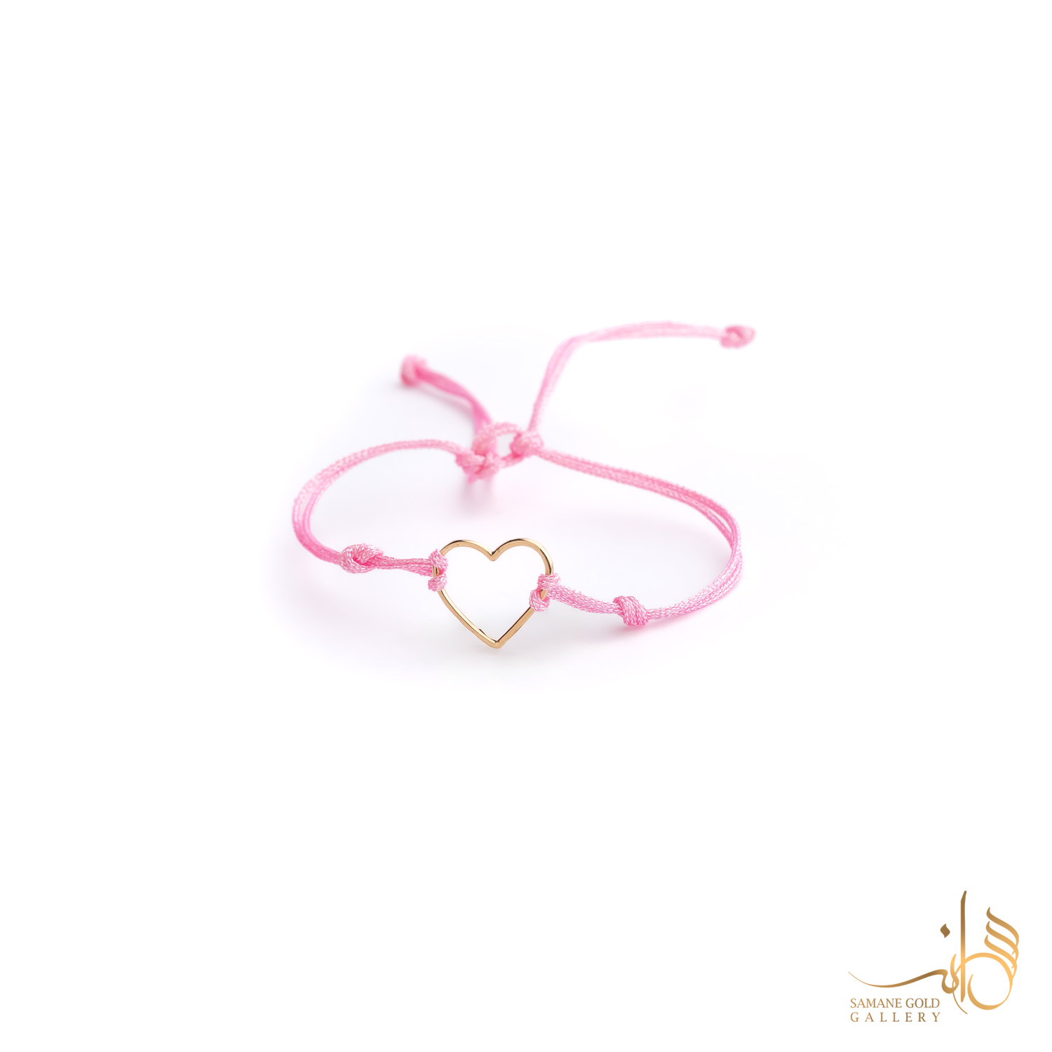 دونه دستبندی طلا قلب مفتولی