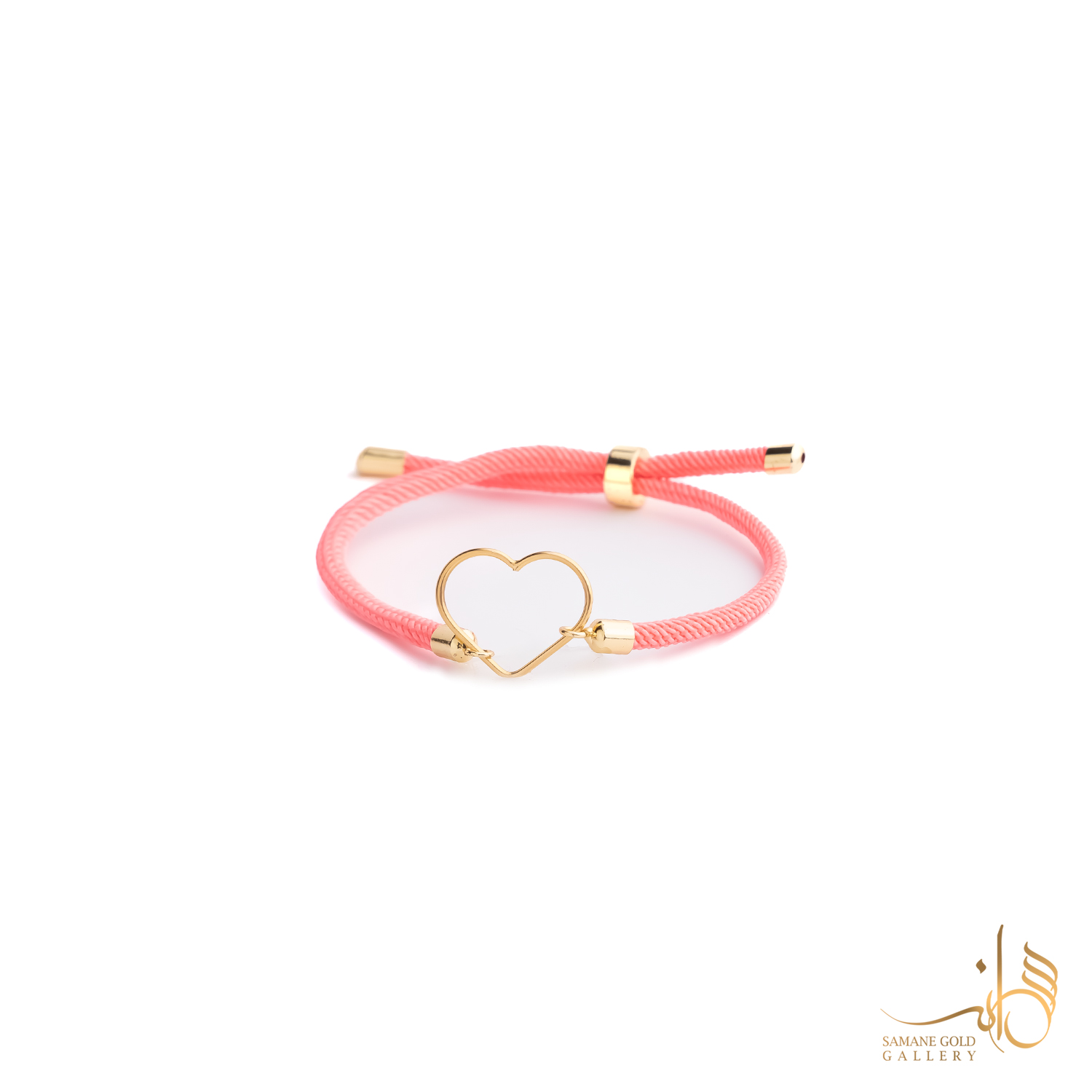 دونه دستبندی طلا قلب مفتولی