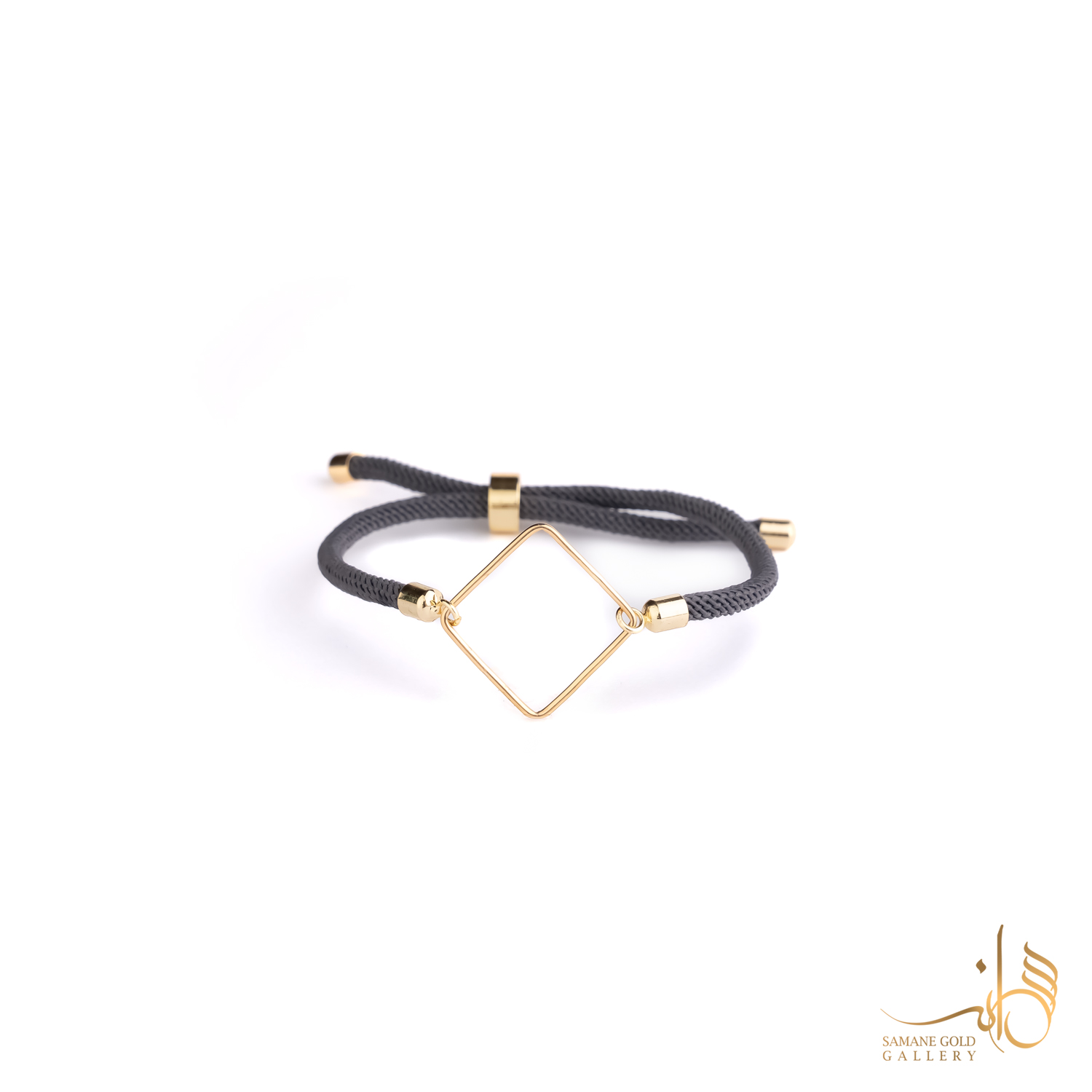 دونه دستبندی طلا لوزی مفتولی