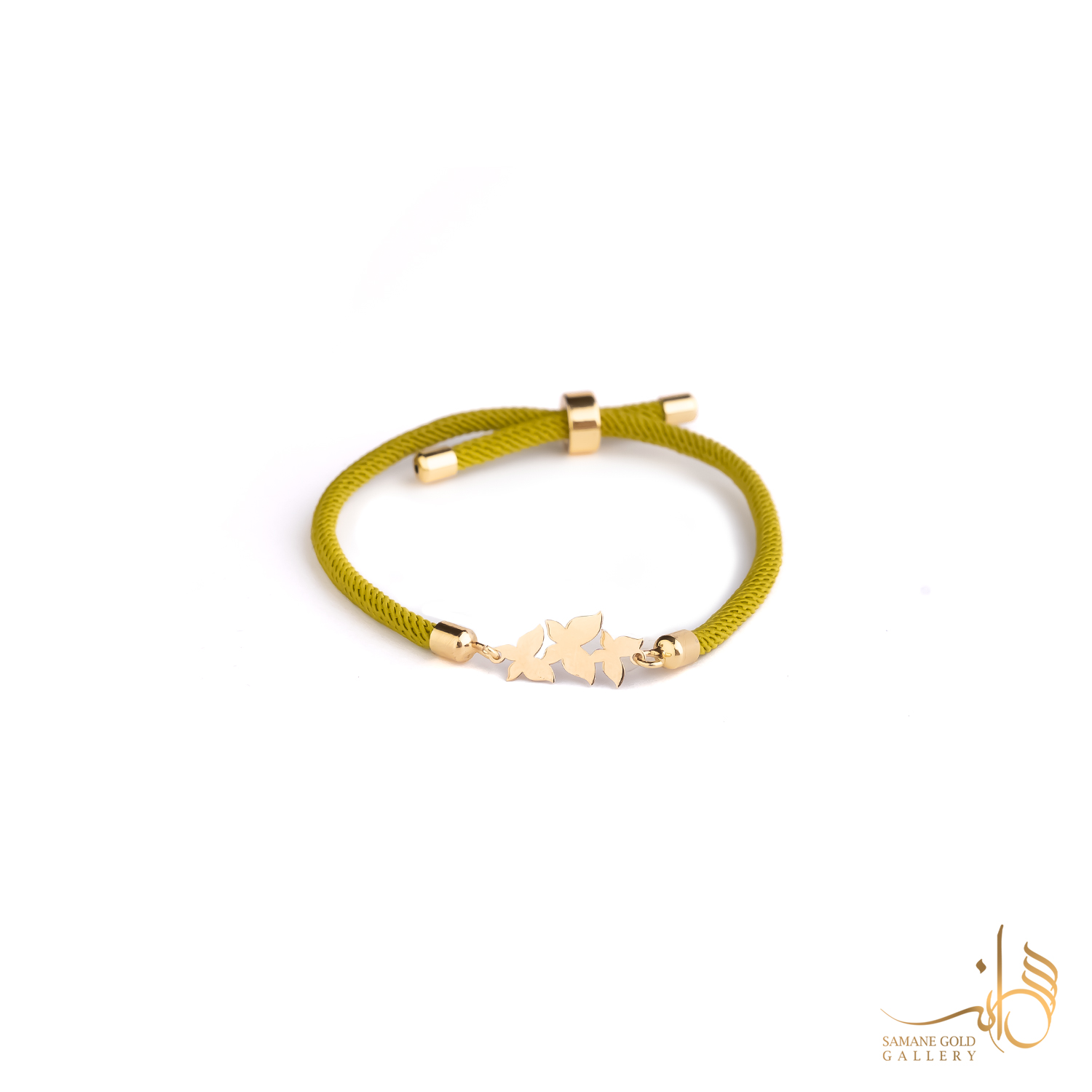 دونه دستبندی طلا سه پروانه