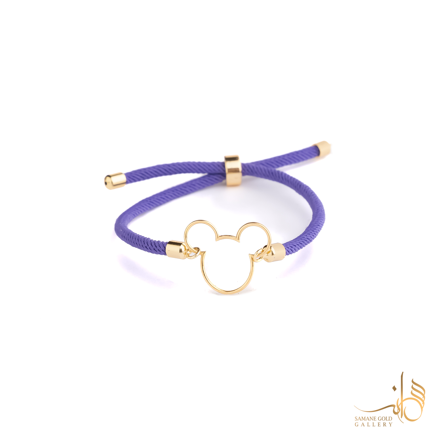 دونه دستبندی طلا میکی مفتولی ساده