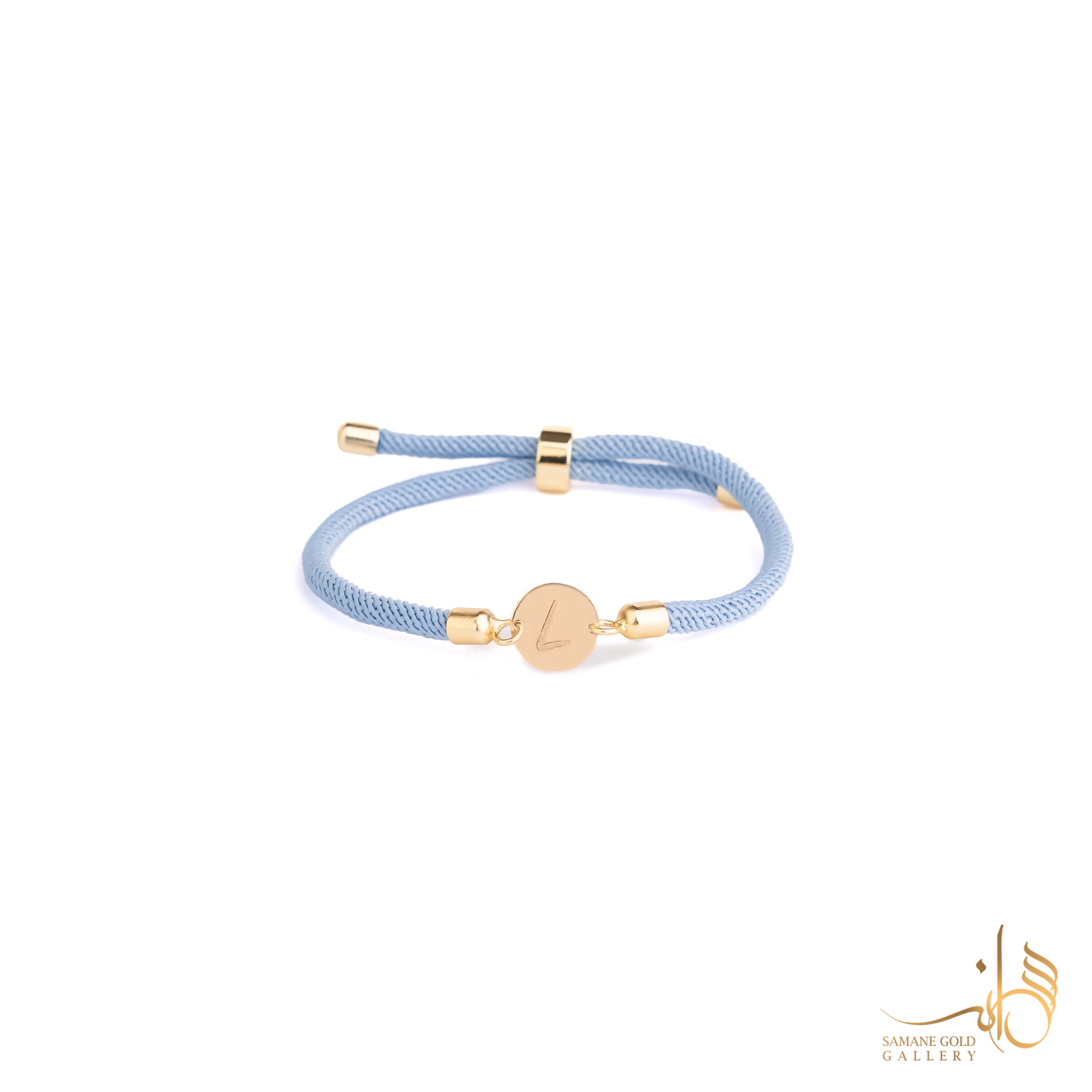 دونه دستبندی طلا پولک حرف L