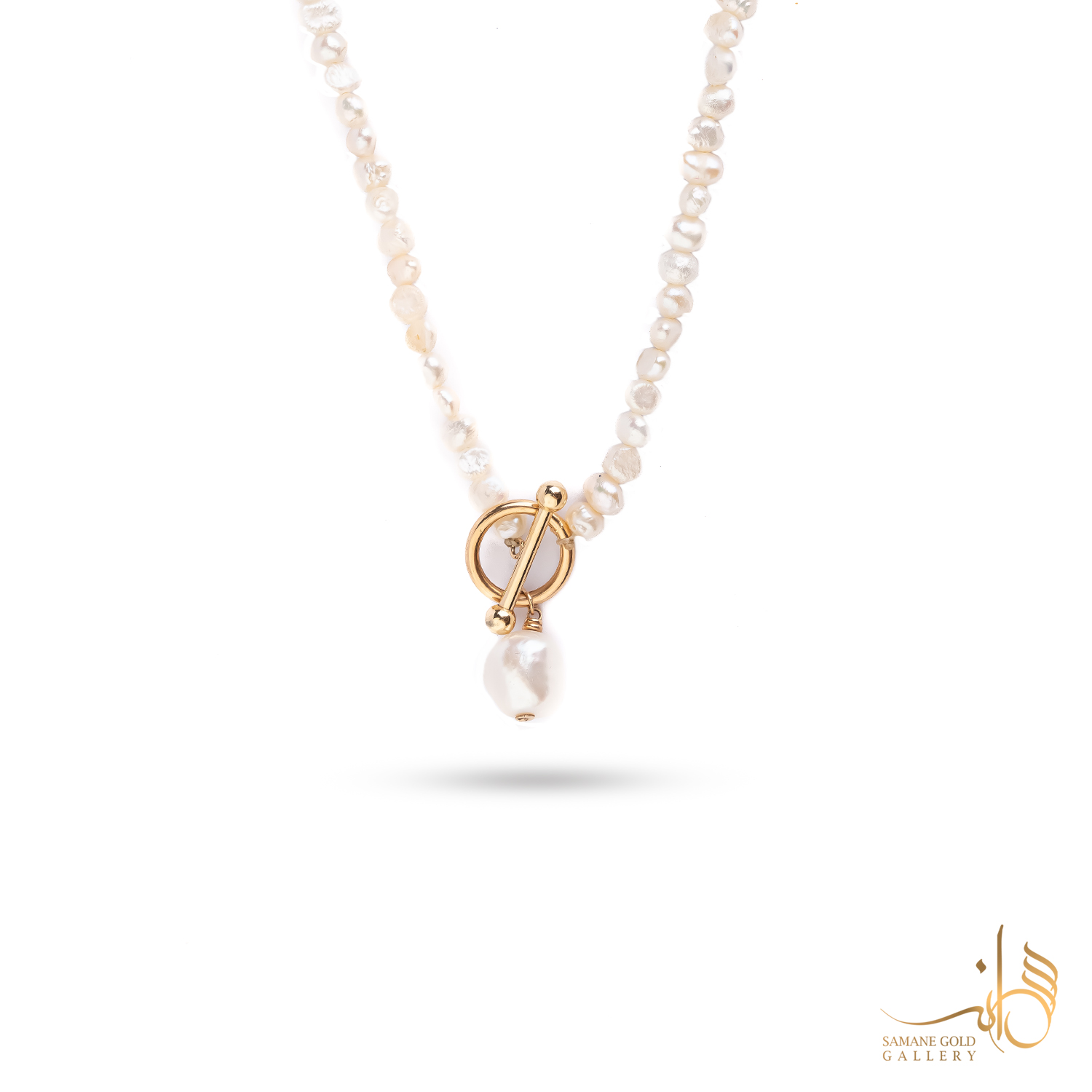 گردنبند طلا تیفانی با آویز مروارید