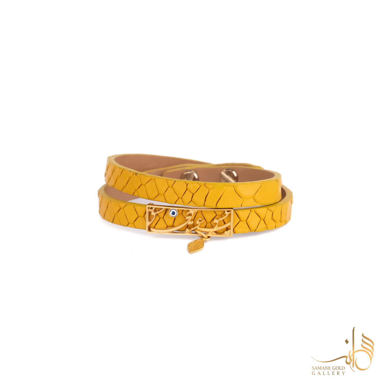 دستبند طلا و چرم عشق