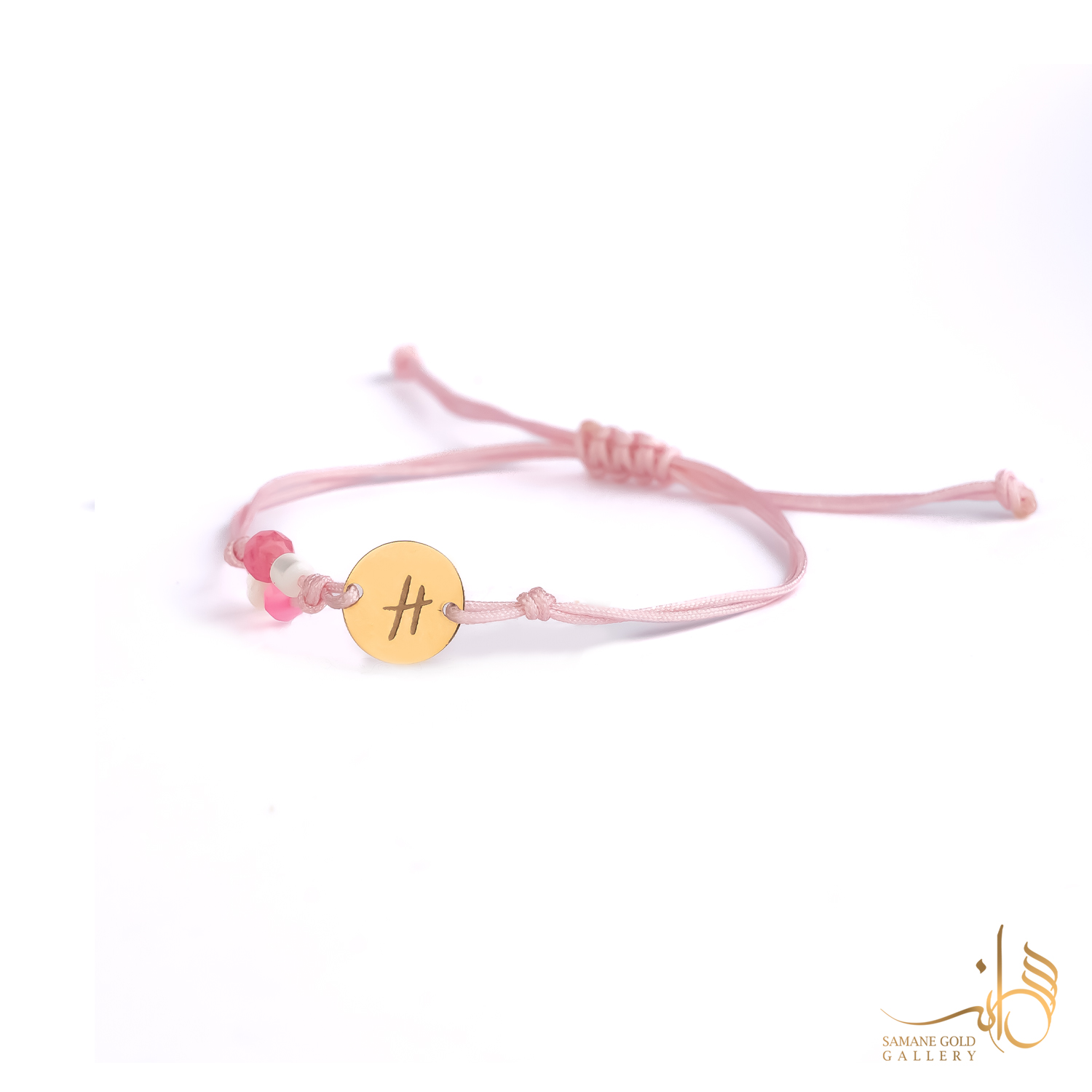 دونه دستبندی طلا پولک حرف H