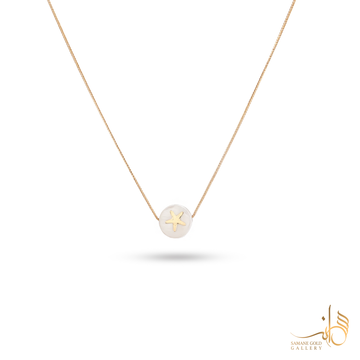 گردنبند طلا سنگ صدف ستاره دریایی