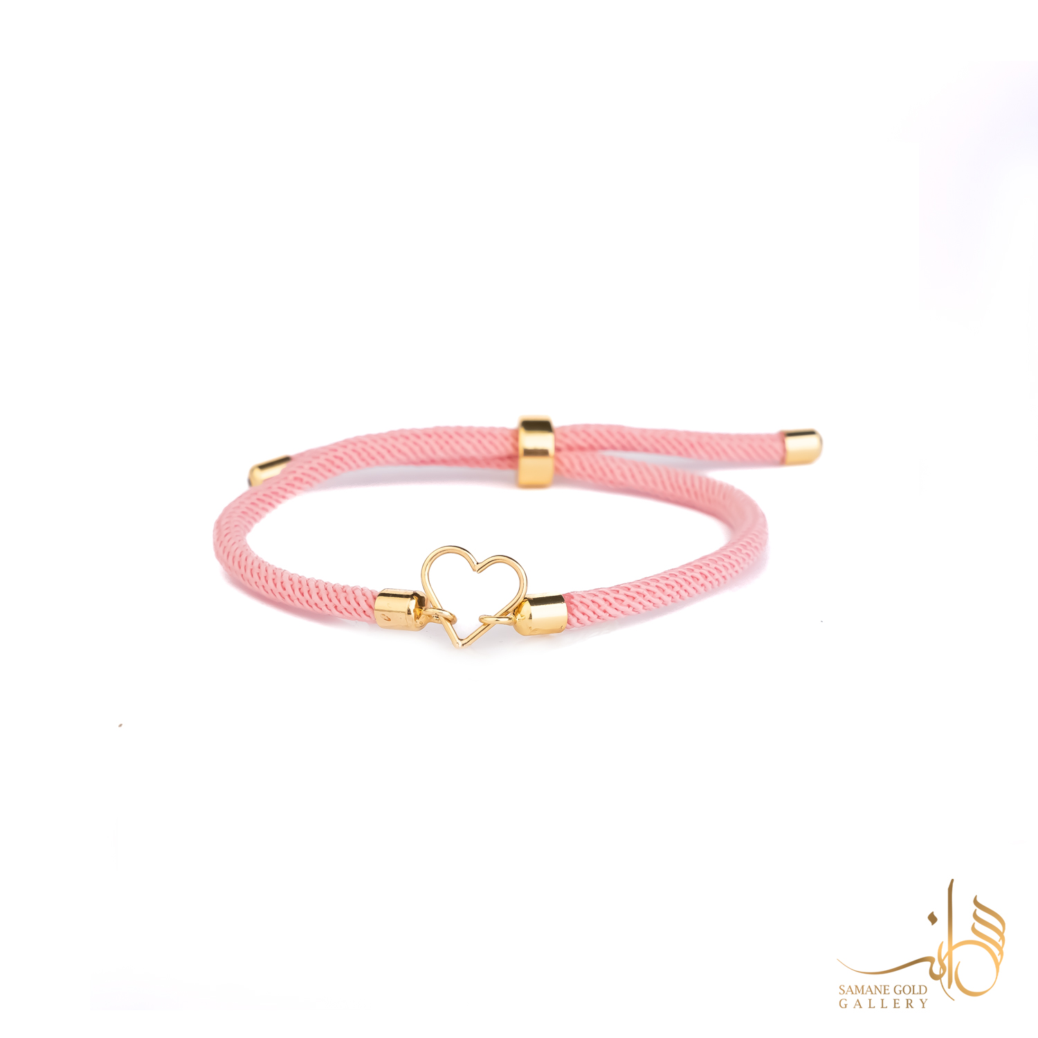 دونه دستبندی طلا قلب مفتولی