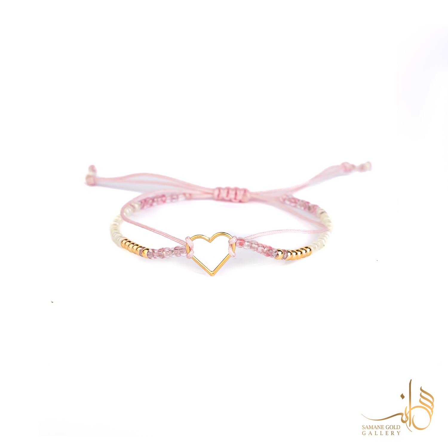 دونه دستبندی طلا قلب مفتولی