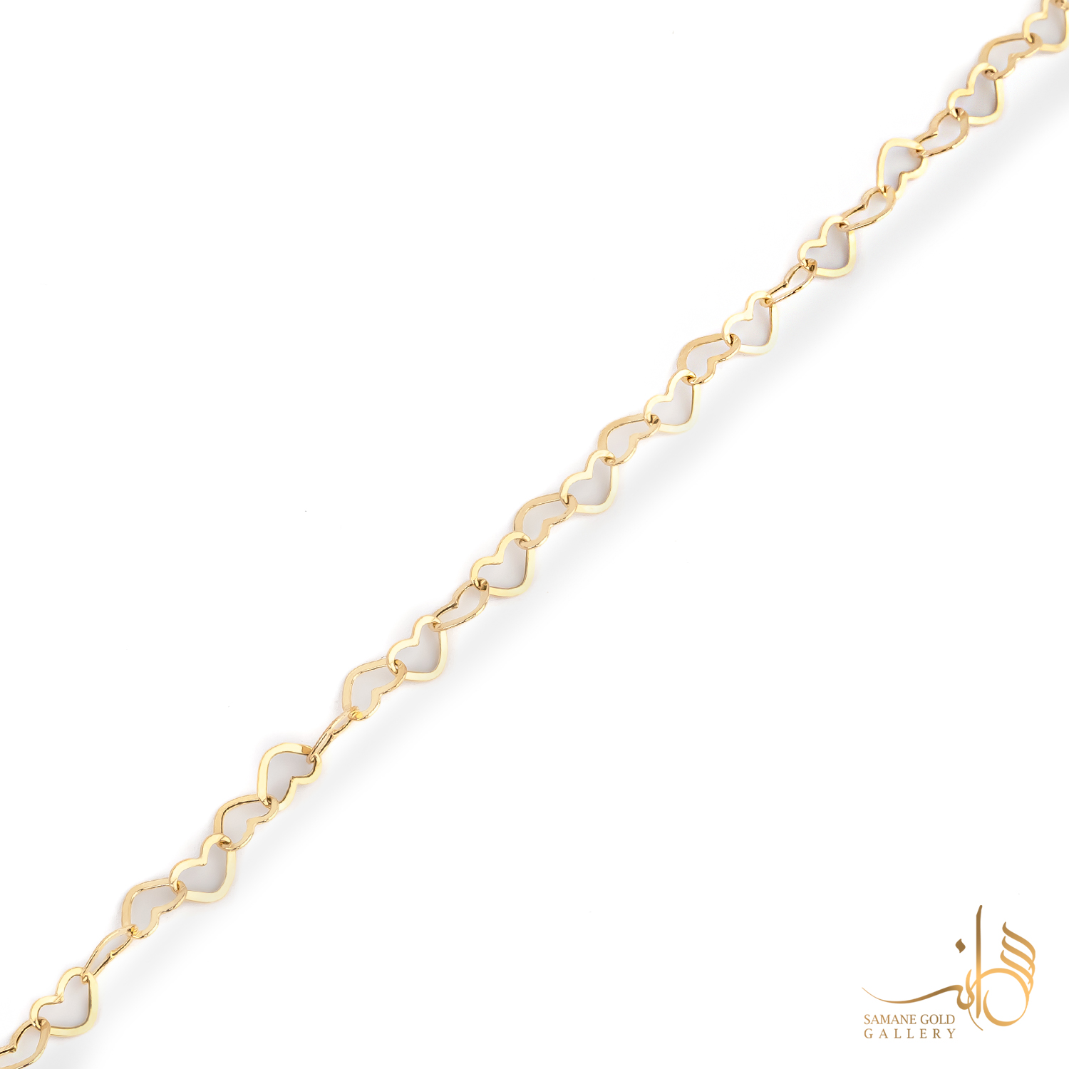 دستبند طلا هارت چین