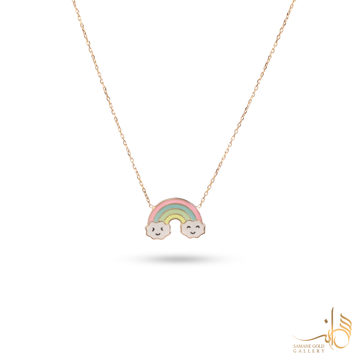 گردنبند طلا رنگین کمان