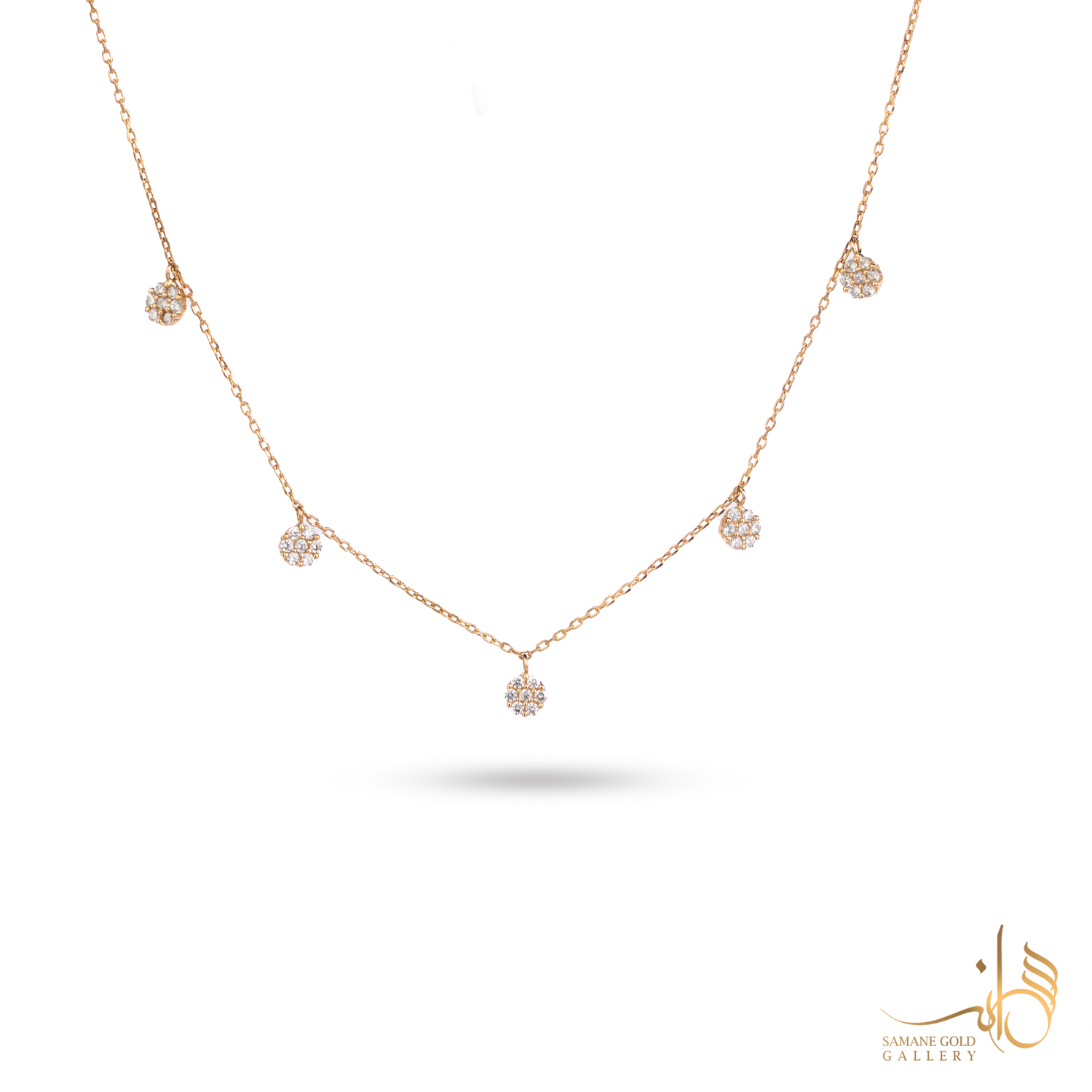 گردنبند طلا پنج فلاور