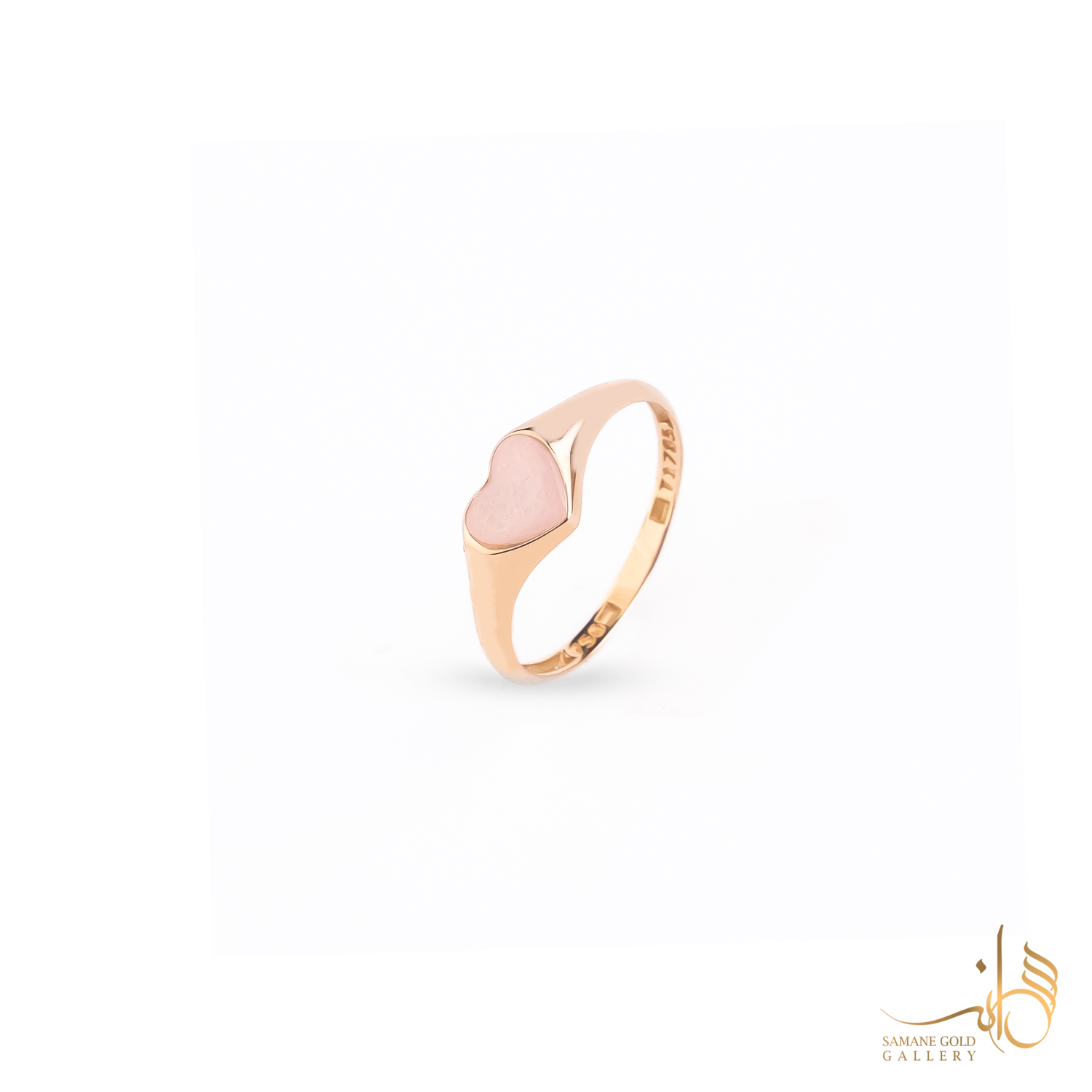 انگشتر طلا قلب صورتی