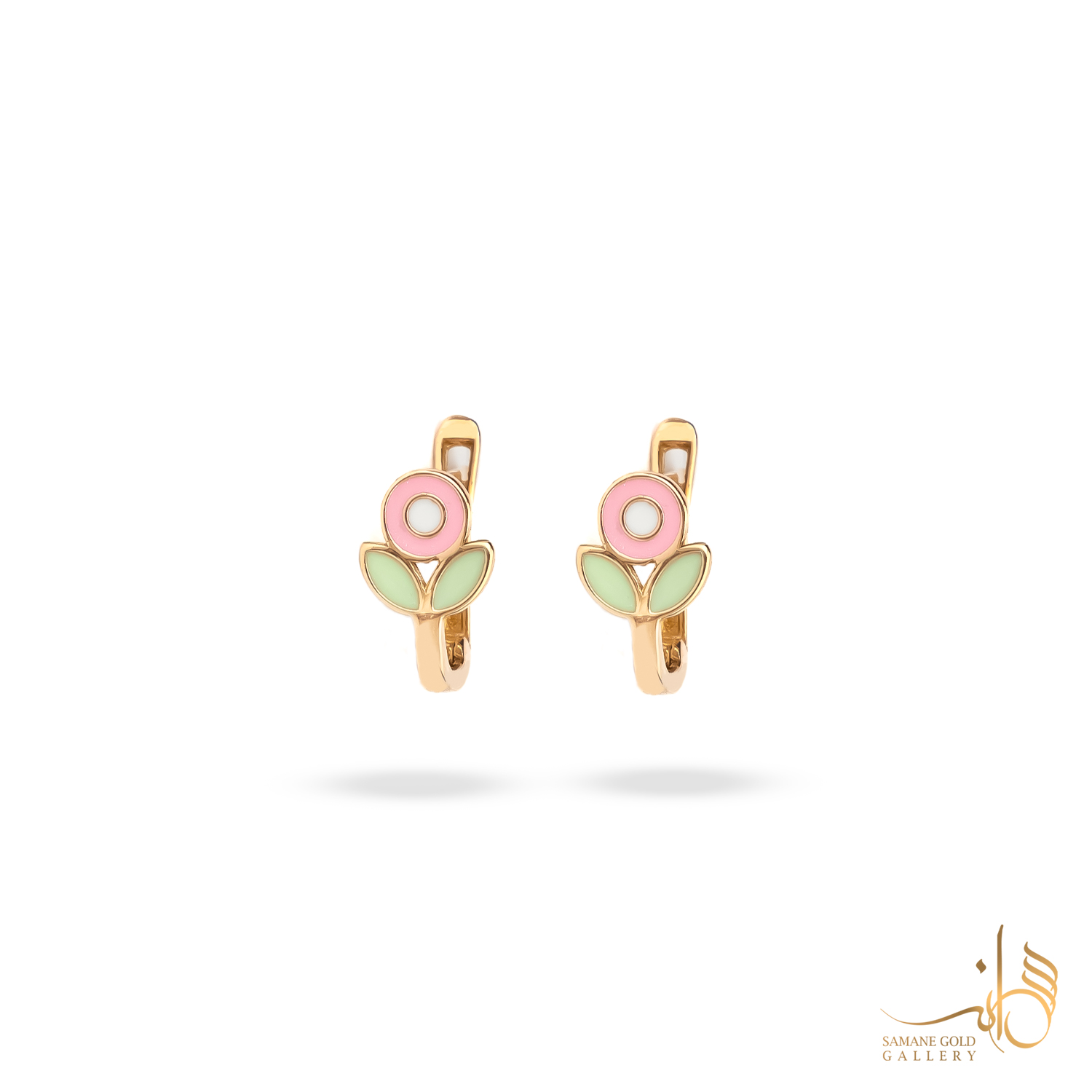 گوشواره طلا کلیپسی گل لاله