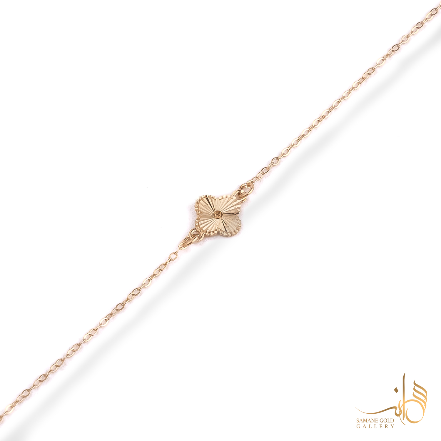 دستبند ونکلیف تراش تک گل