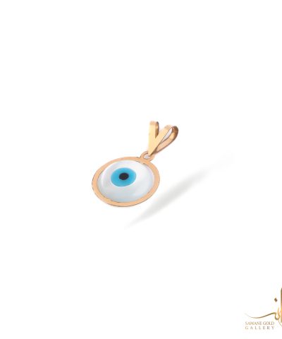 آویز طلا چشم‌نظر گرد