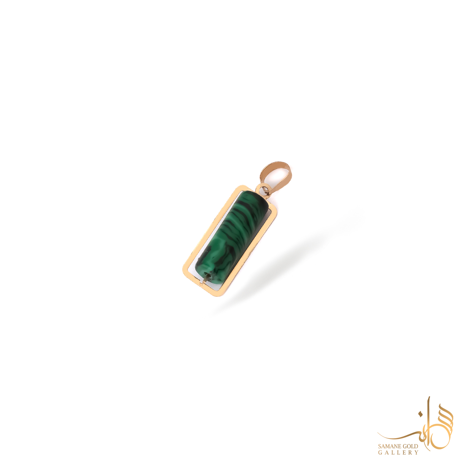 آویز طلا مالاکیت سبز