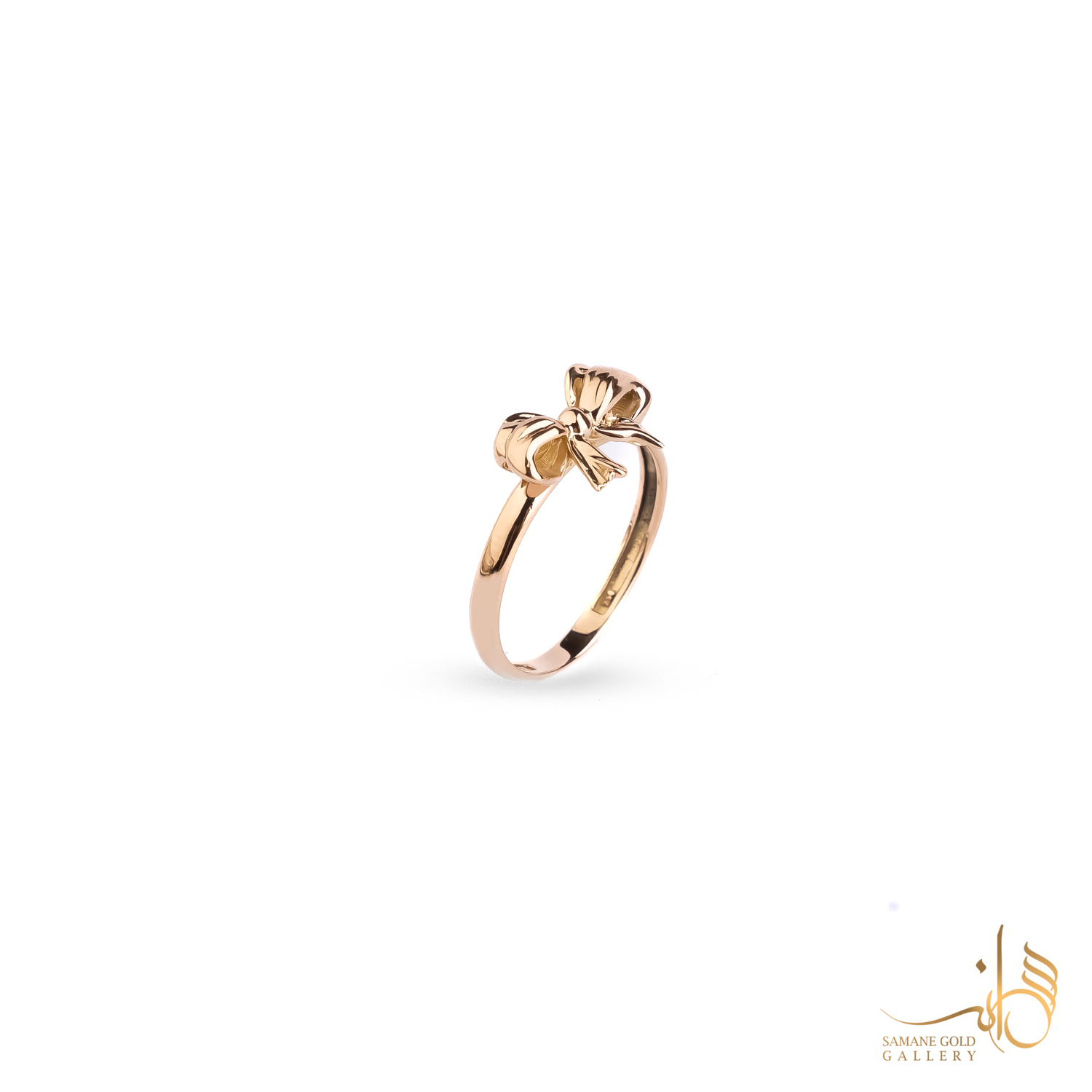 انگشتر طلا پاپیون شیاردار ظریف