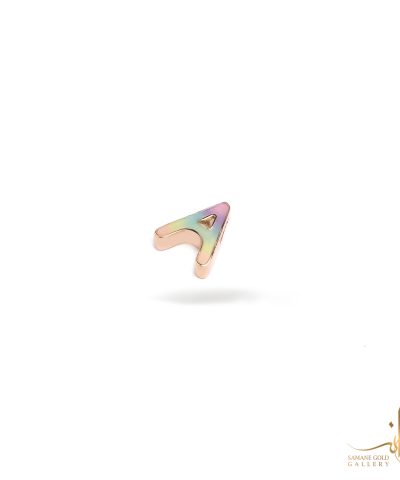آویز طلا رنگین کمانی حرف A