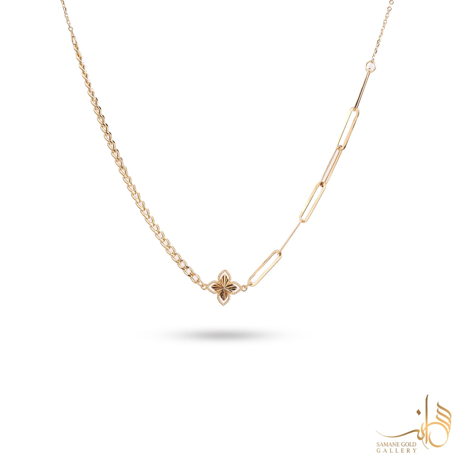 گردنبند طلا ترکیبی کارتیه و هرمس و روبرتو کوین