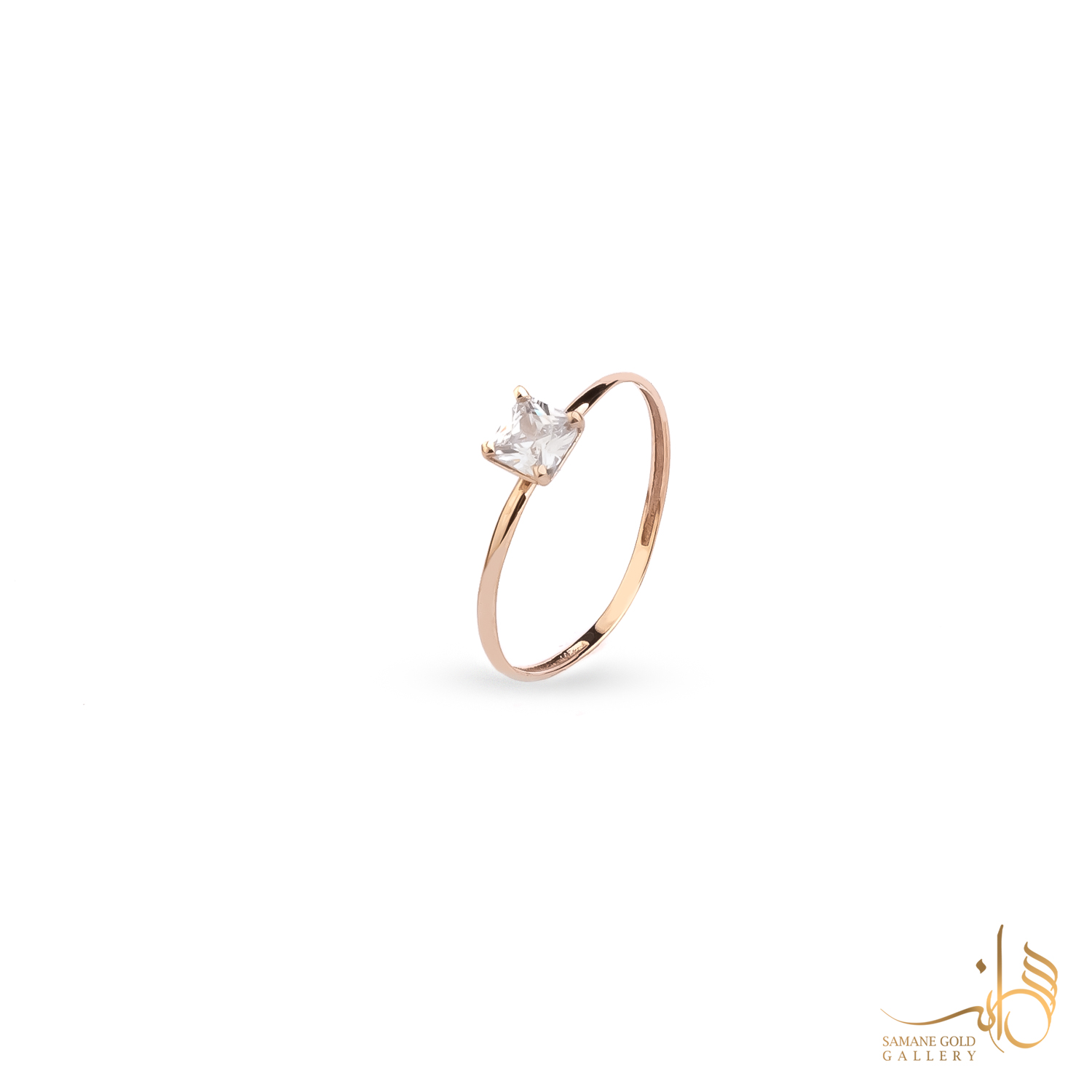 انگشتر طلا سولیتر مربع