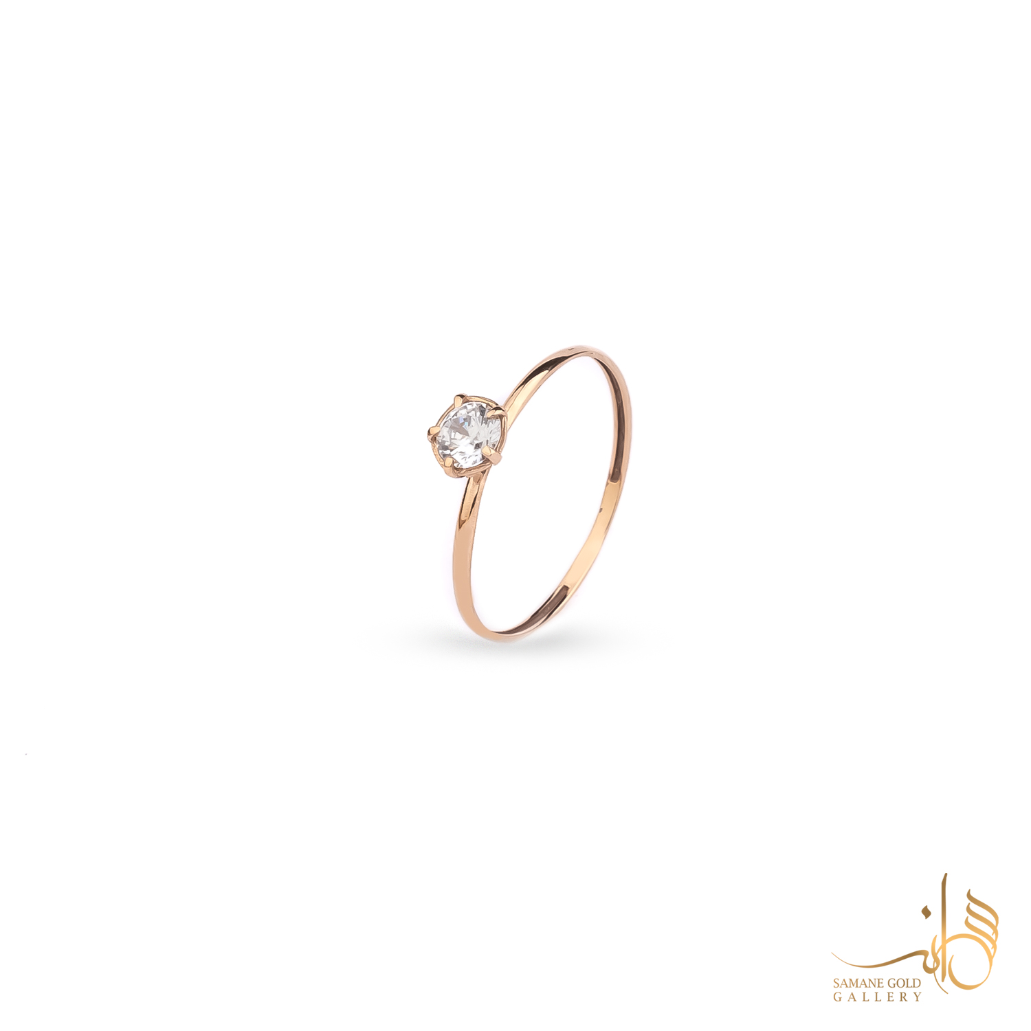 انگشتر طلا سولیتر گرد