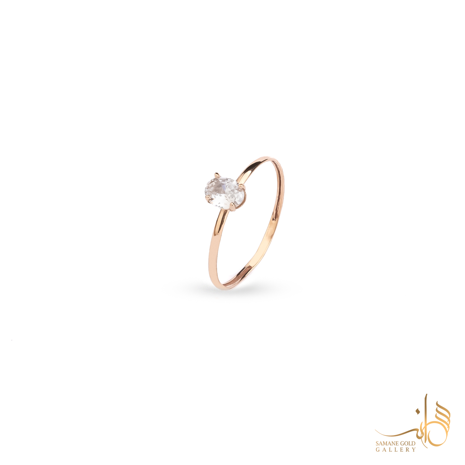 انگشتر طلا سولیتر گرد