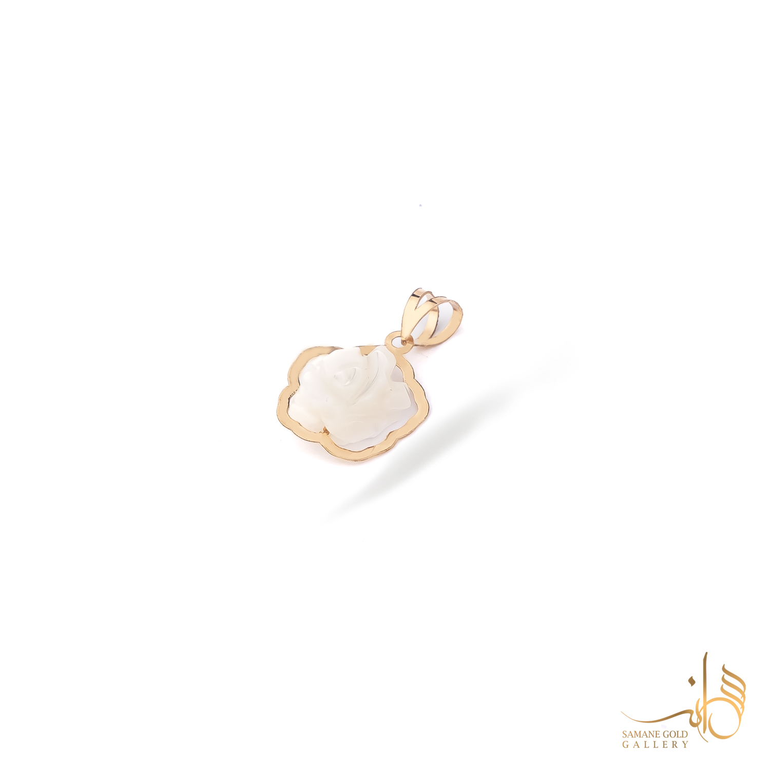 آویز طلا گل رز