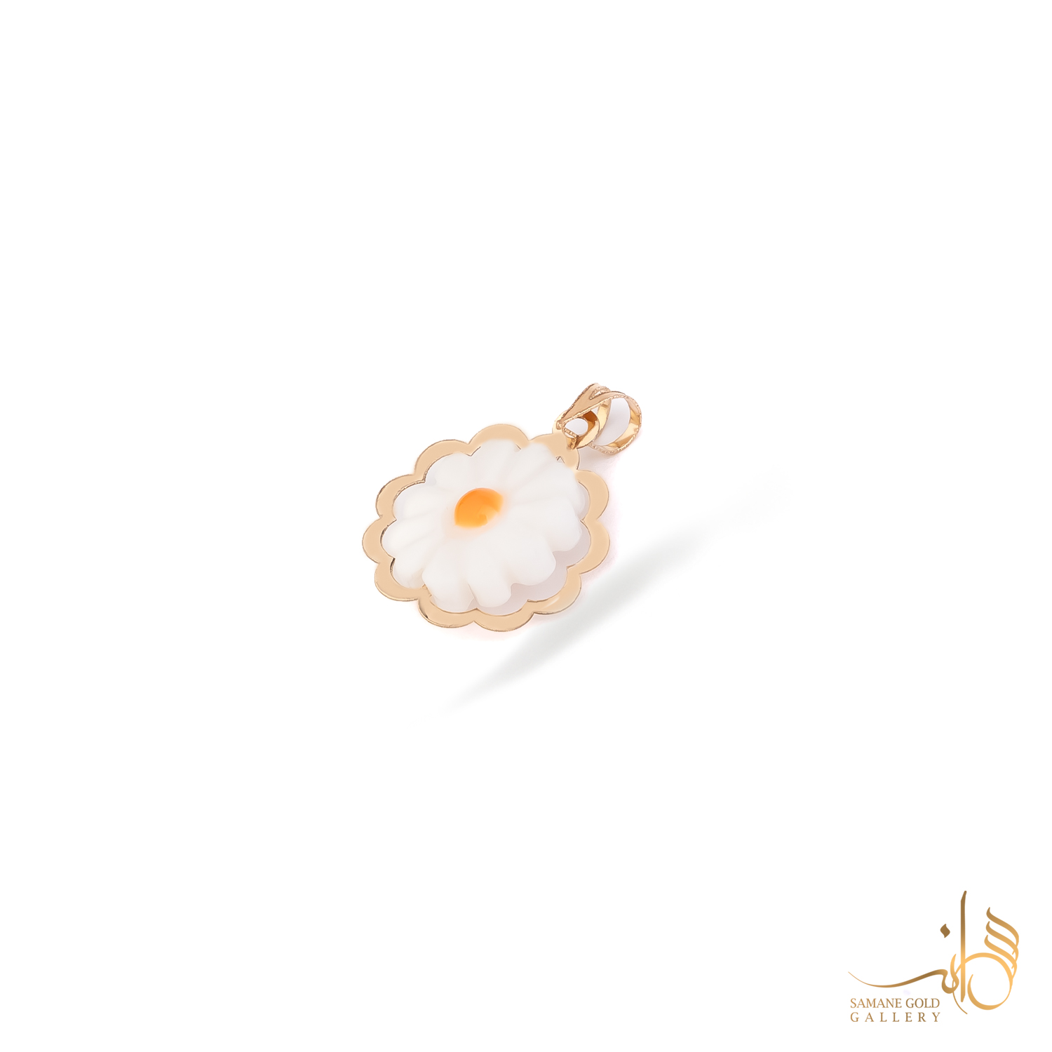 آویز طلا گل بابونه