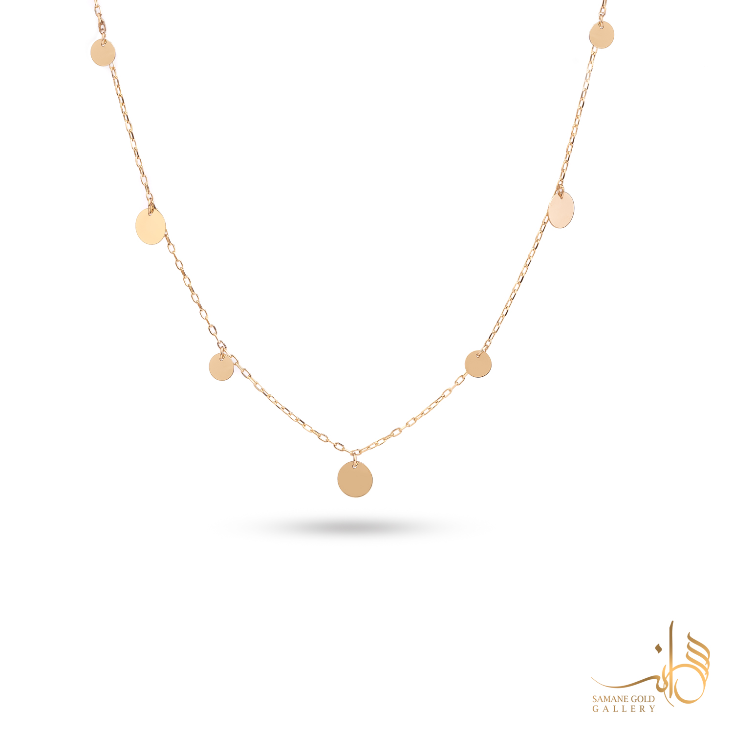 گردنبند طلا پولک های با فاصله سبا
