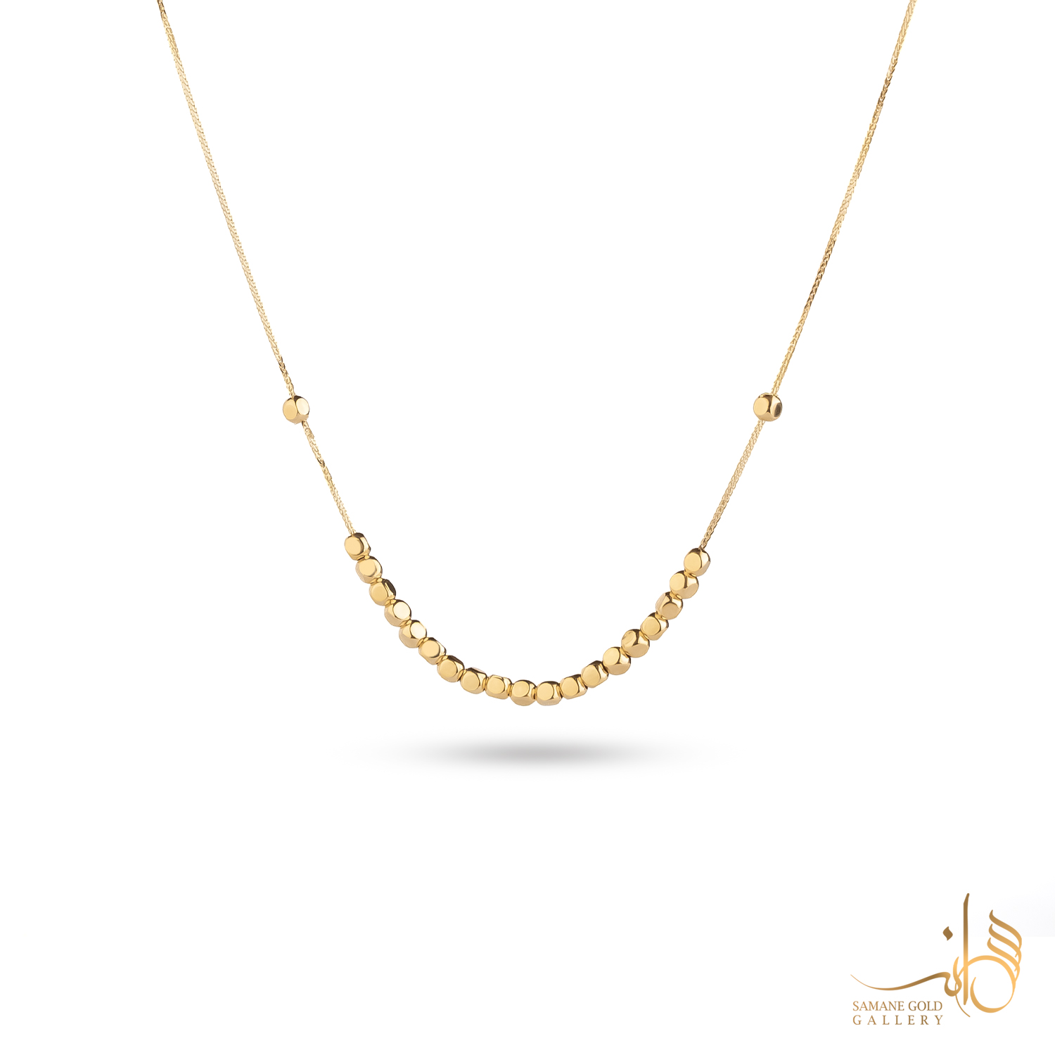 گردنبند طلا گوی ریز ساده