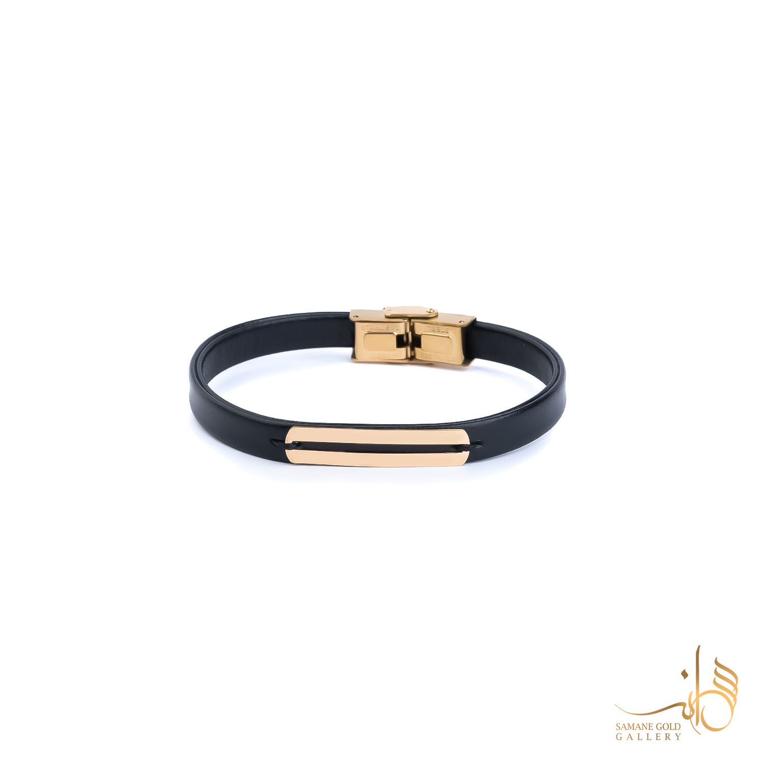 دستبند طلا و چرم لاین