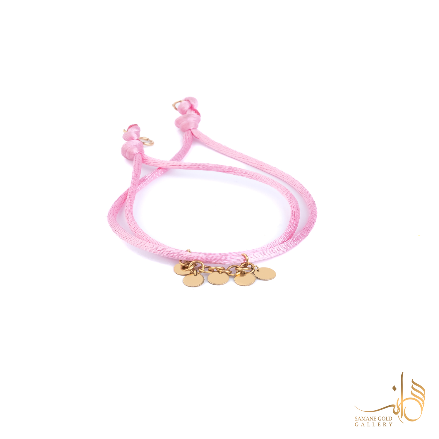 پابند طلا پولک و قفل