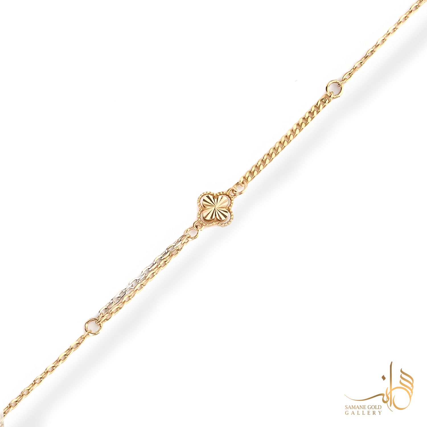 دستبند طلا تک‌گل ونکلیف