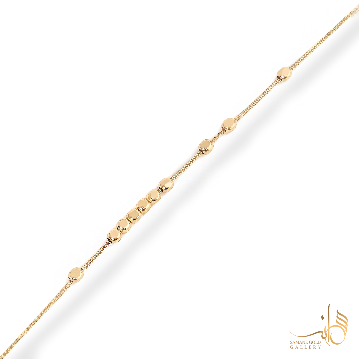 دستبند طلا گوی فلت لوکس