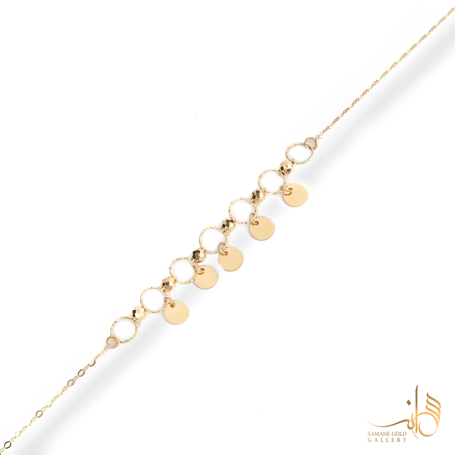 دستبند طلا آینه پولک