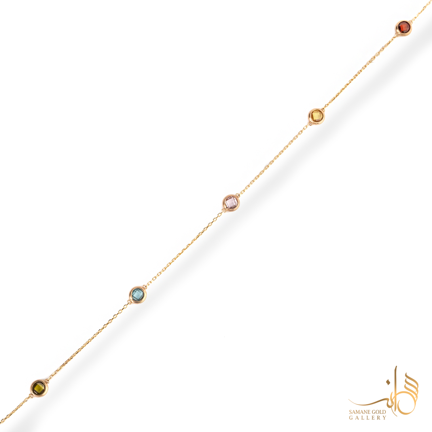 دستبند طلا مارکو رنگی