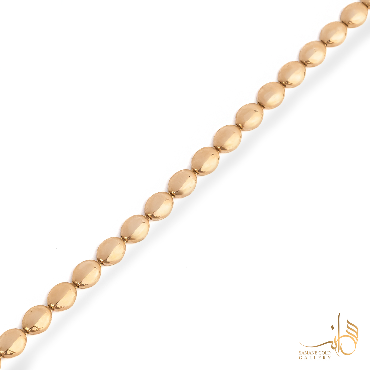 دستبند طلا بیضی شیک