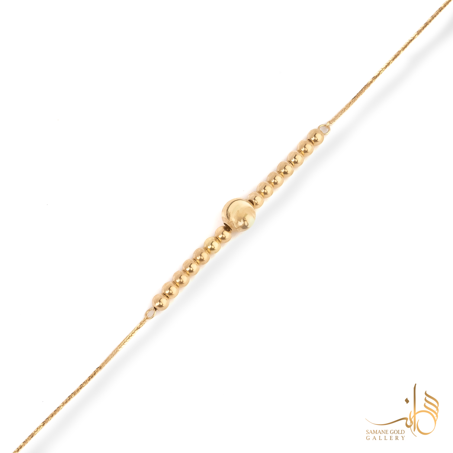 دستبند طلا گوی ترکیبی لوکس